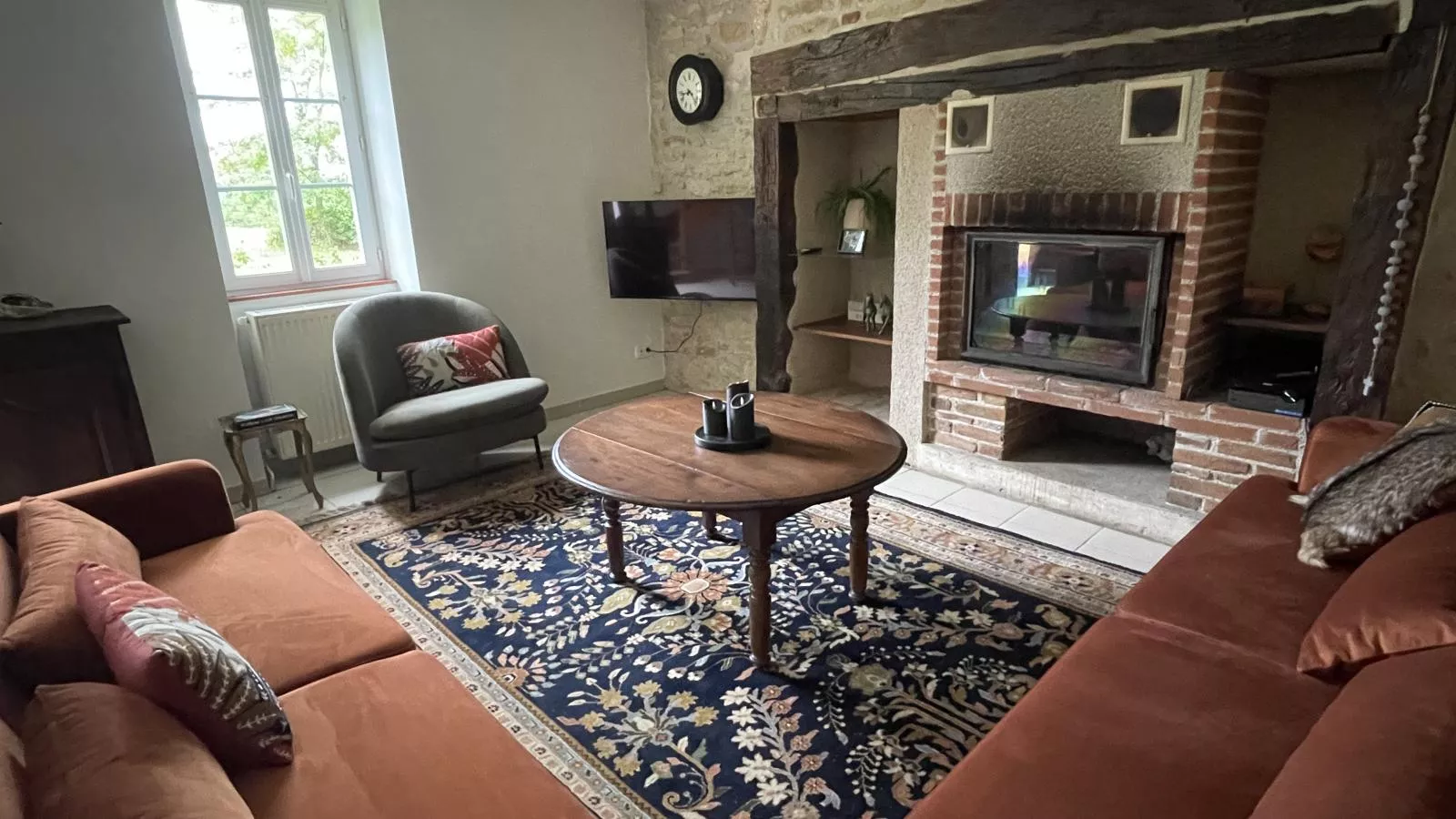 Grande gite Saint Martin le Redon-Woonkamer