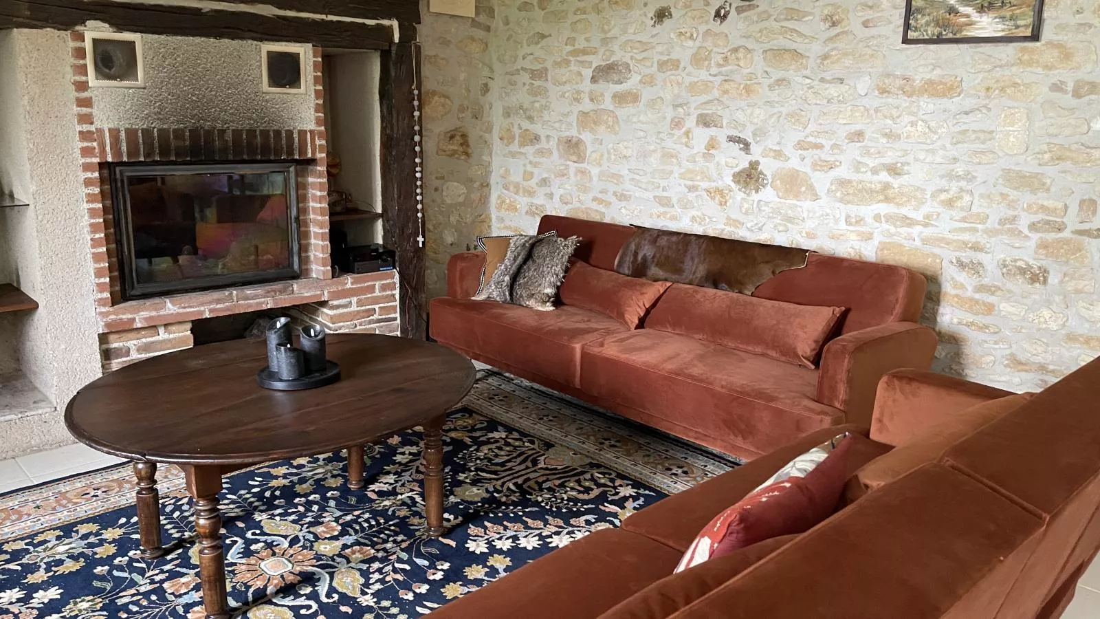 Grande gite Saint Martin le Redon-Woonkamer