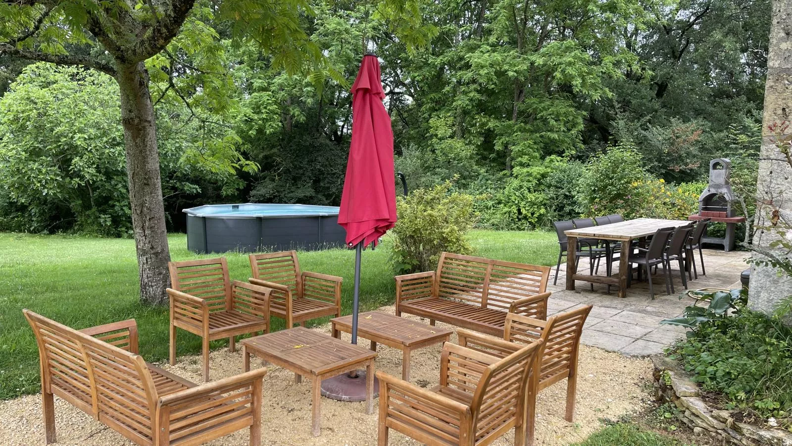 Grande gite Saint Martin le Redon-Terrasbalkon
