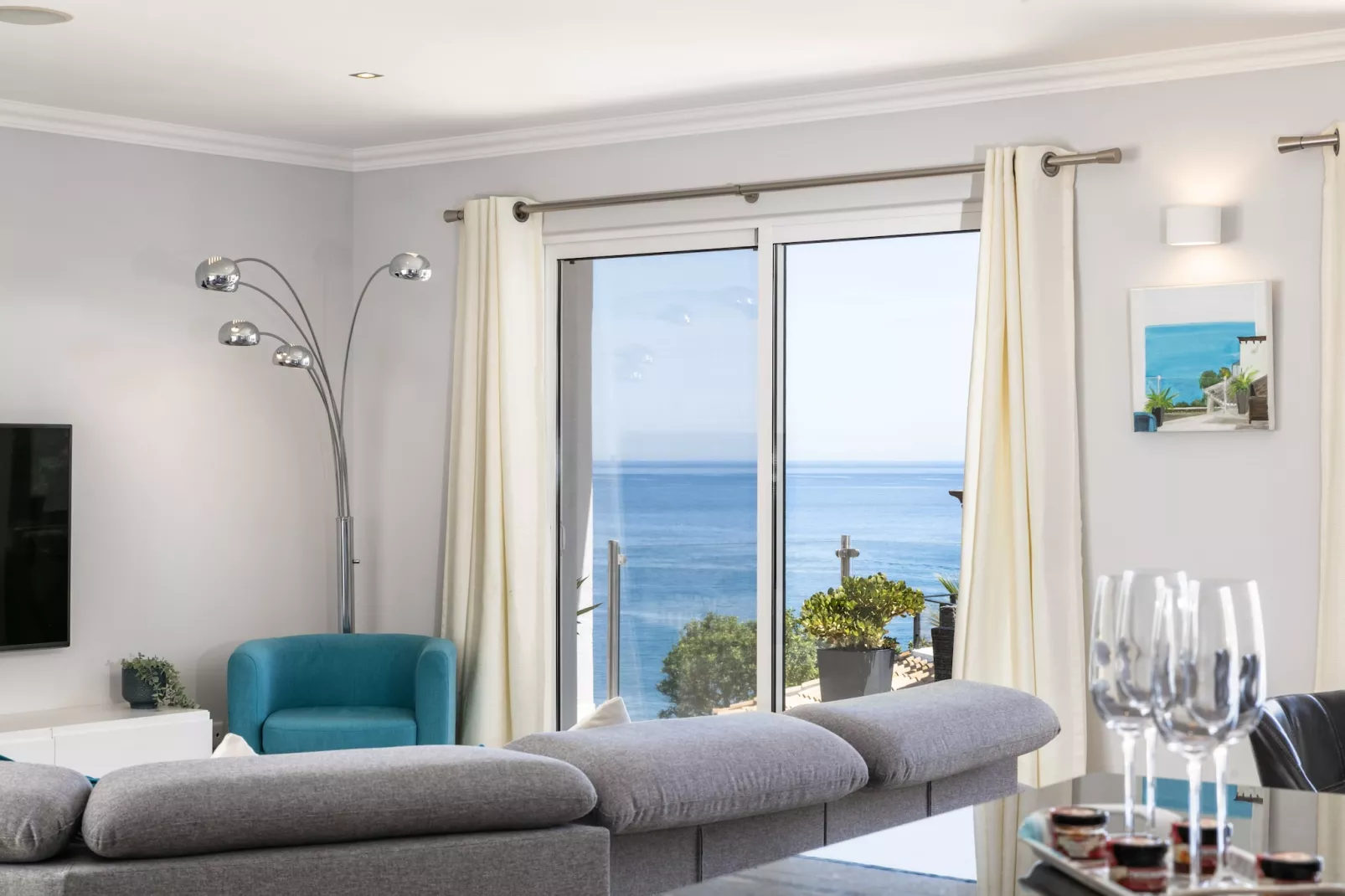 Casa Milhafre - Apartment overlooking Benagil Beac-Woonkamer