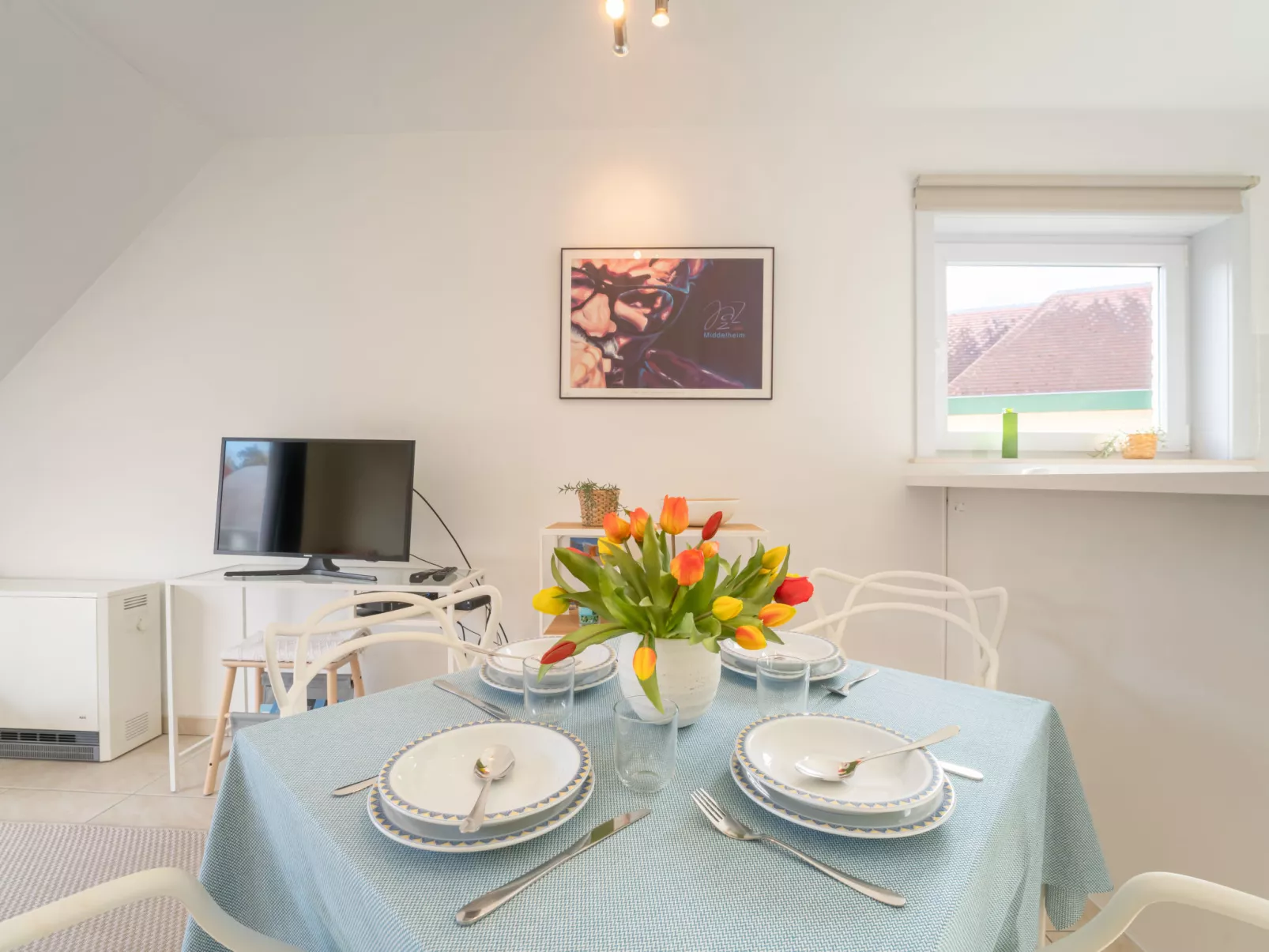 Appartment with beach cabine and parking-Binnen