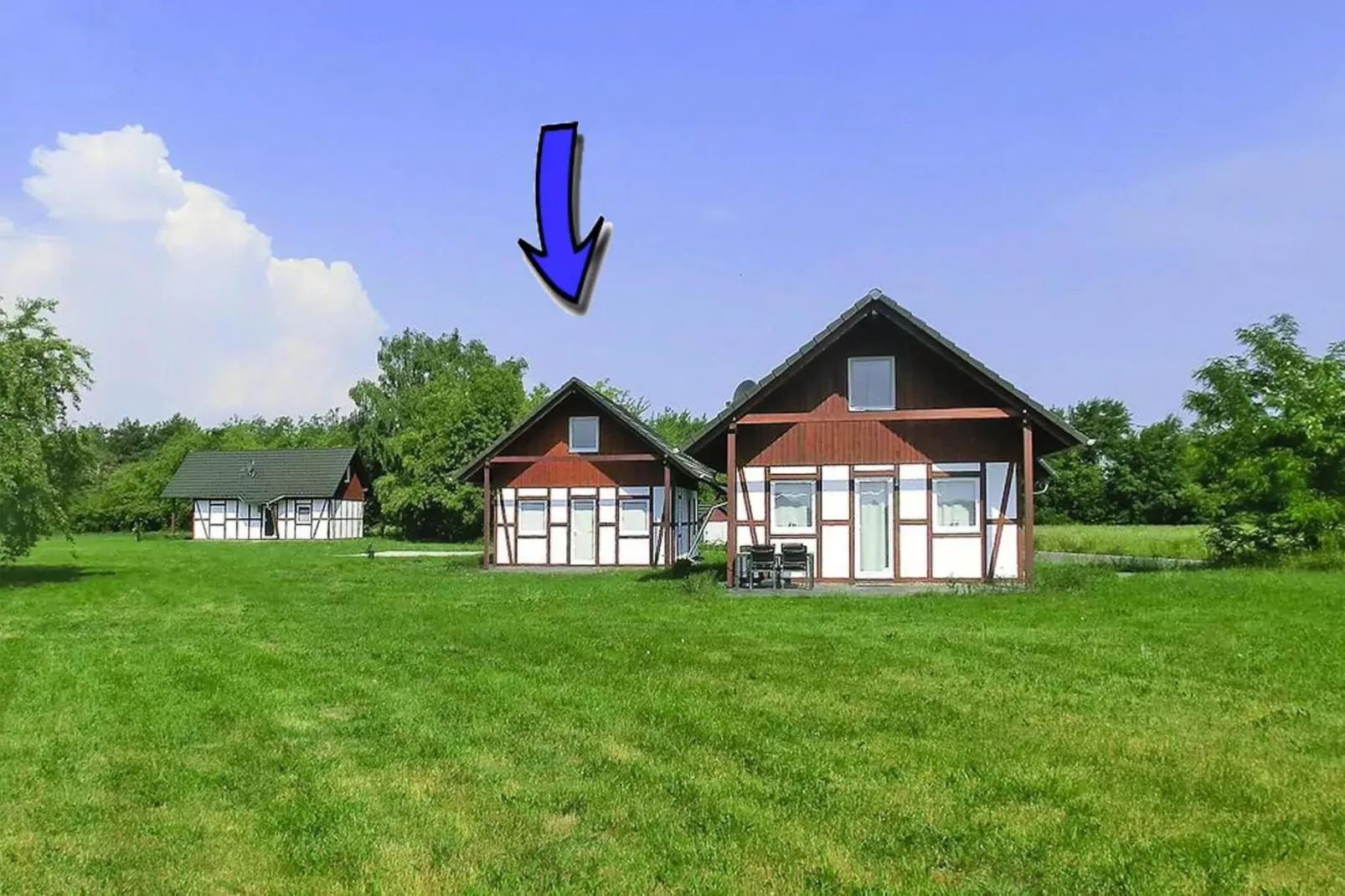 Bungalow am Partwitzer See-Buitenkant zomer