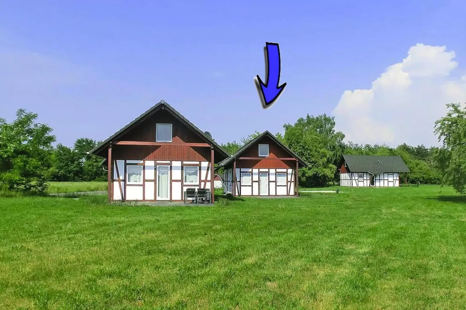 Bungalow am Partwitzer See-Buitenkant zomer