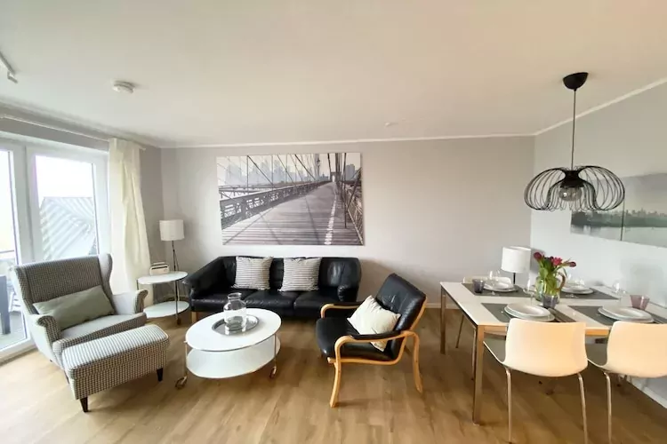 Ferienwohnung Deichglück 4 Pers-Woonkamer