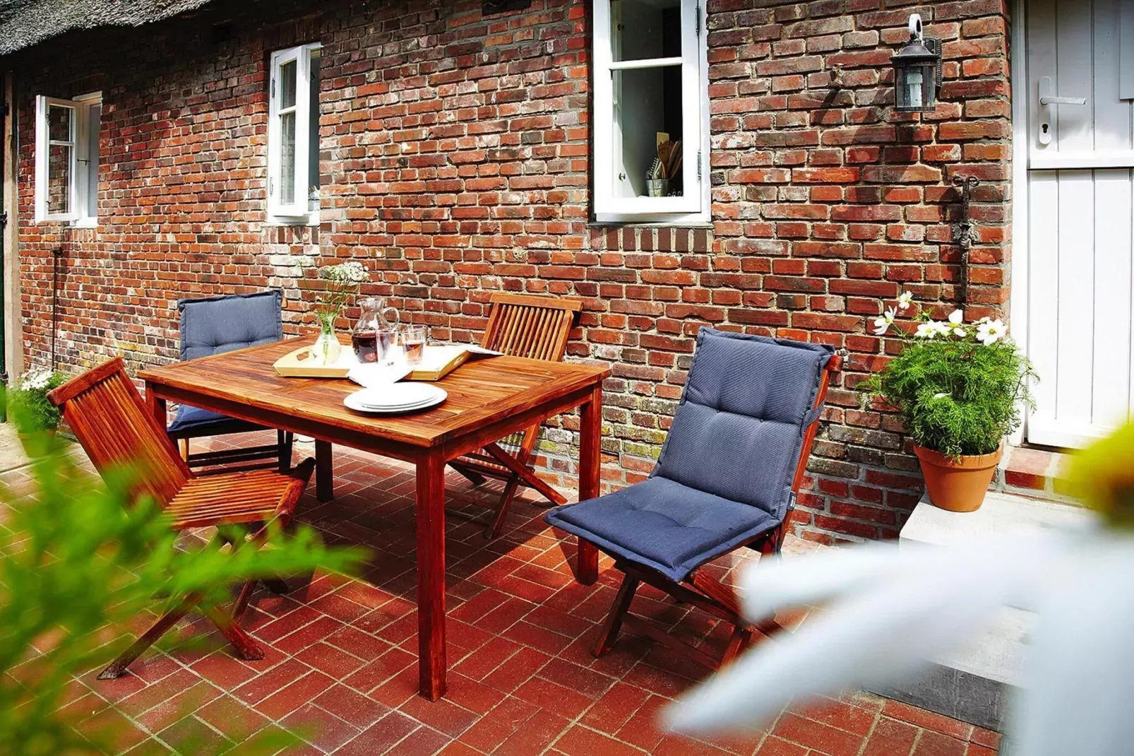 Wellness unter Reet Dagebüll-Terrasbalkon
