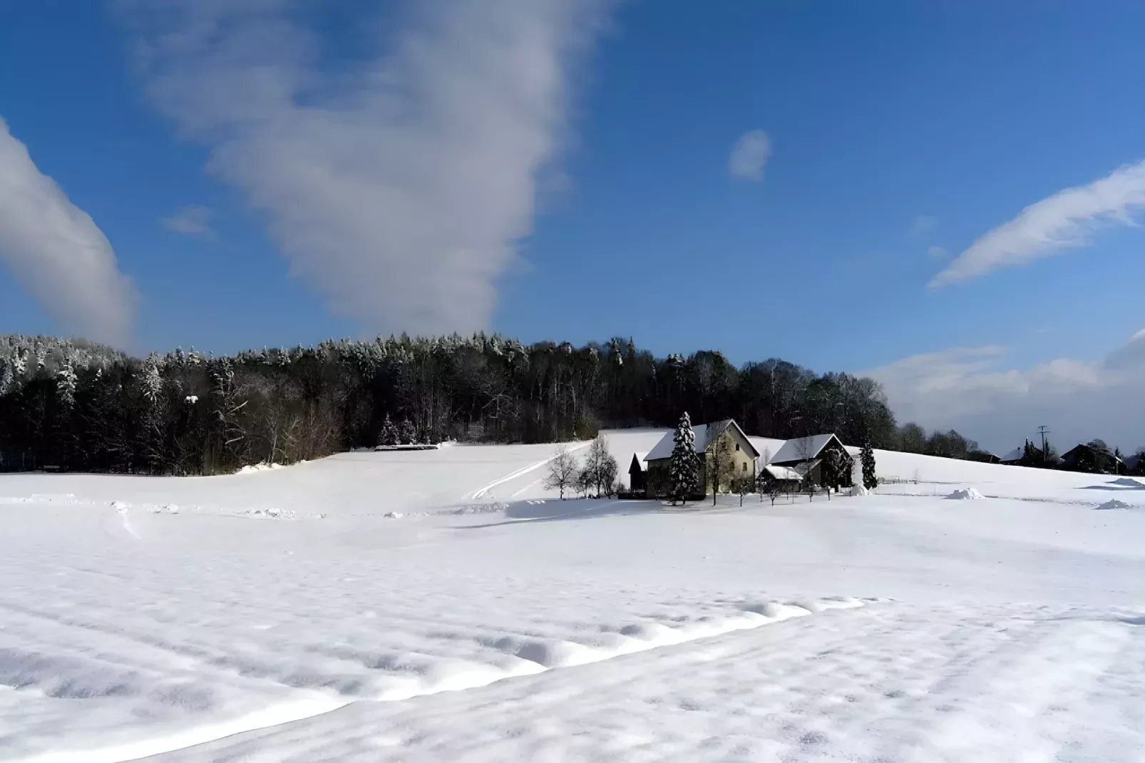 Sonnenhügel-Gebied winter 20km