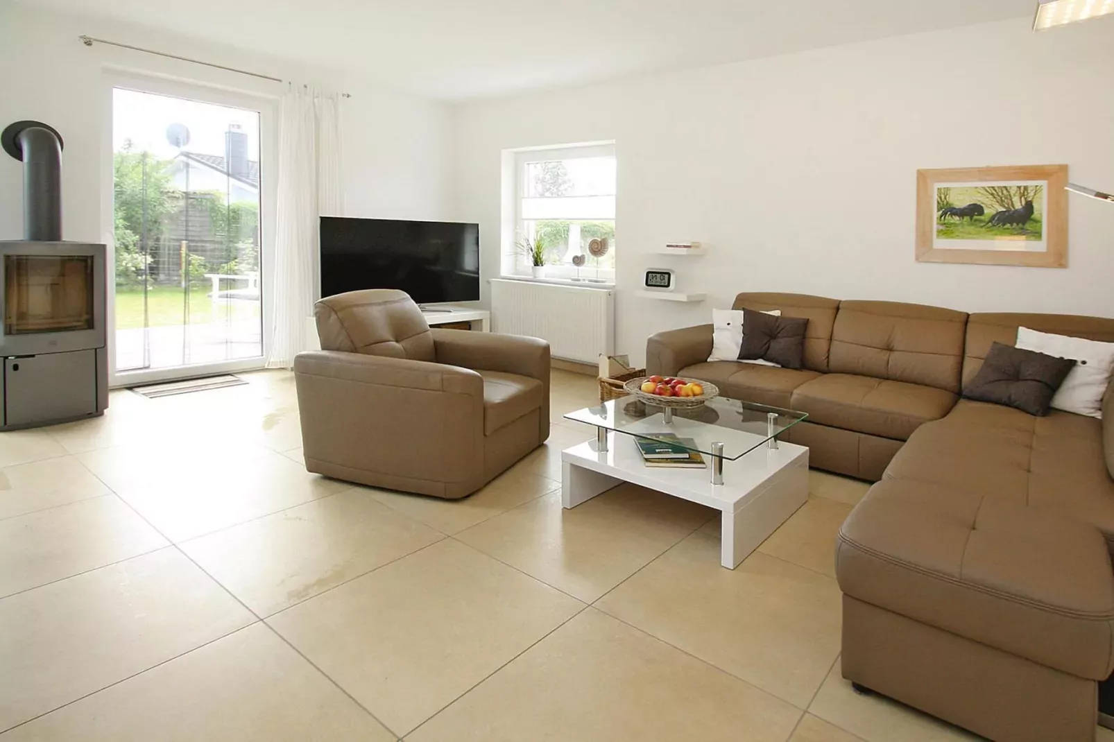 Ferienhaus Min Kaat-Woonkamer