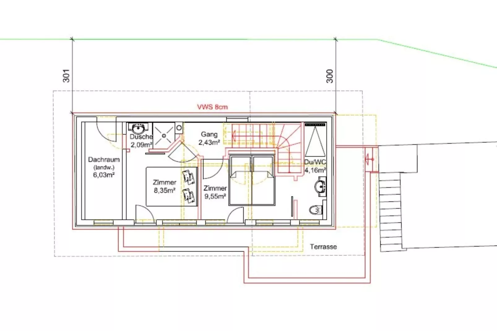 Ferienhaus Hirschbichlalm 6 Personen-Plattegrond