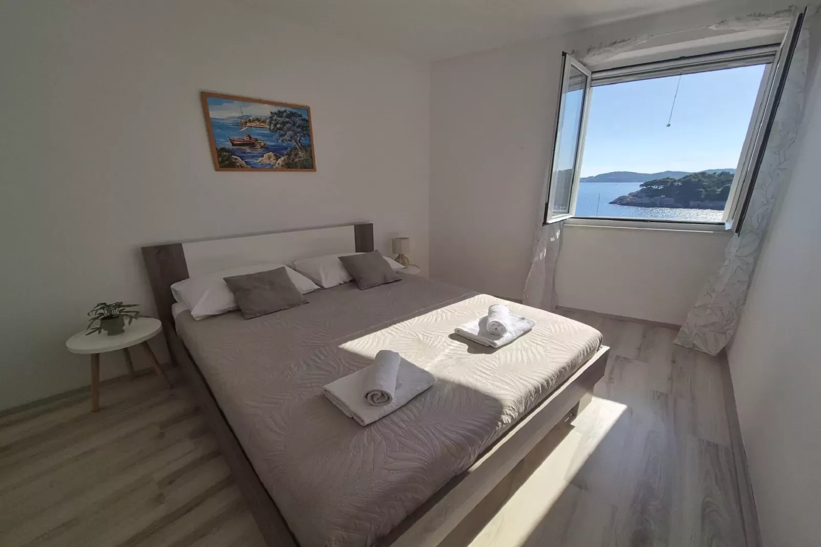 Apartments Matea - One-Bedroom Apartment with Sea View - (Štikovica)-Slaapkamer