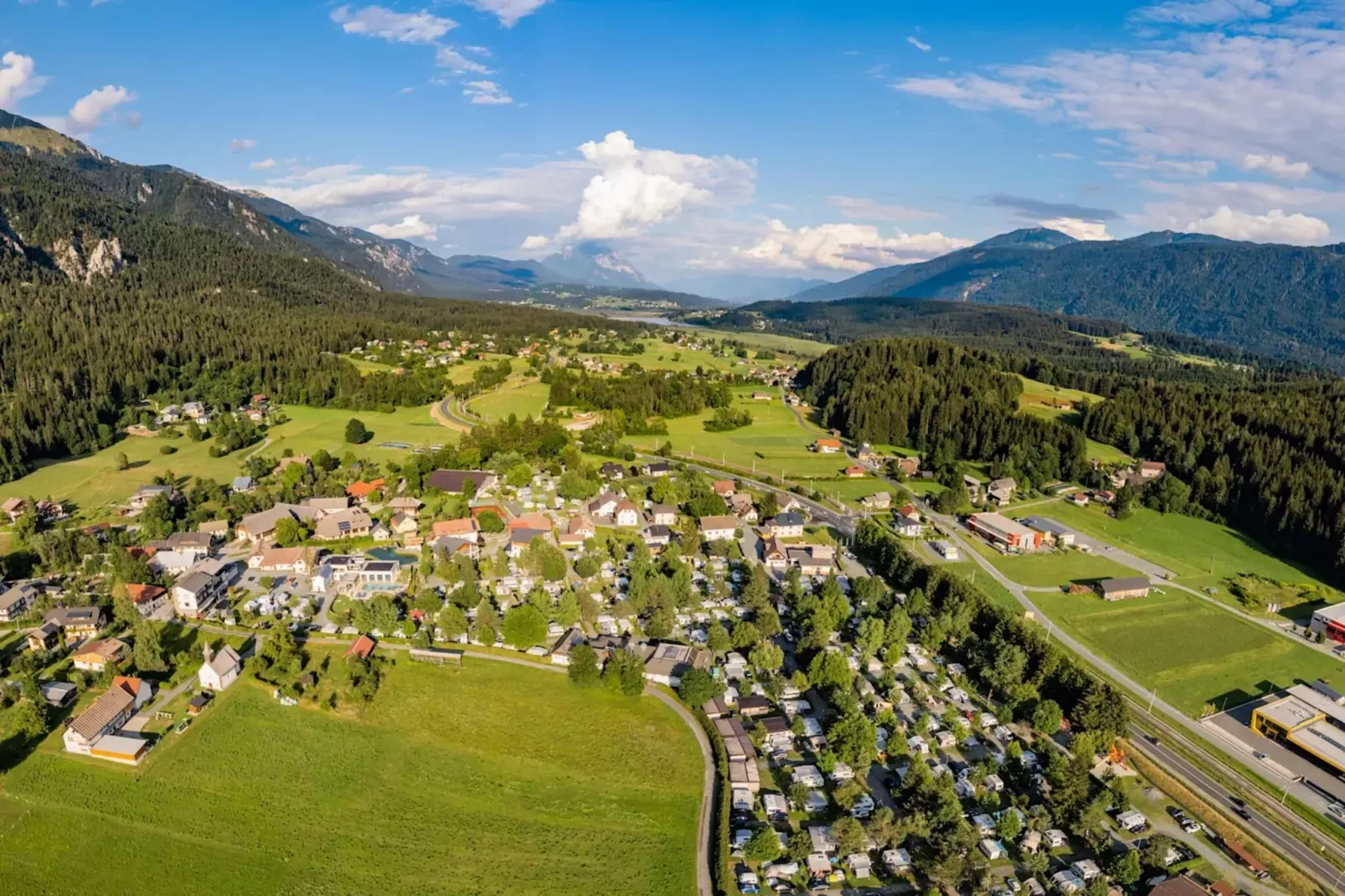 Resort Hermagor-Nassfeld 1-Gebieden zomer 1km