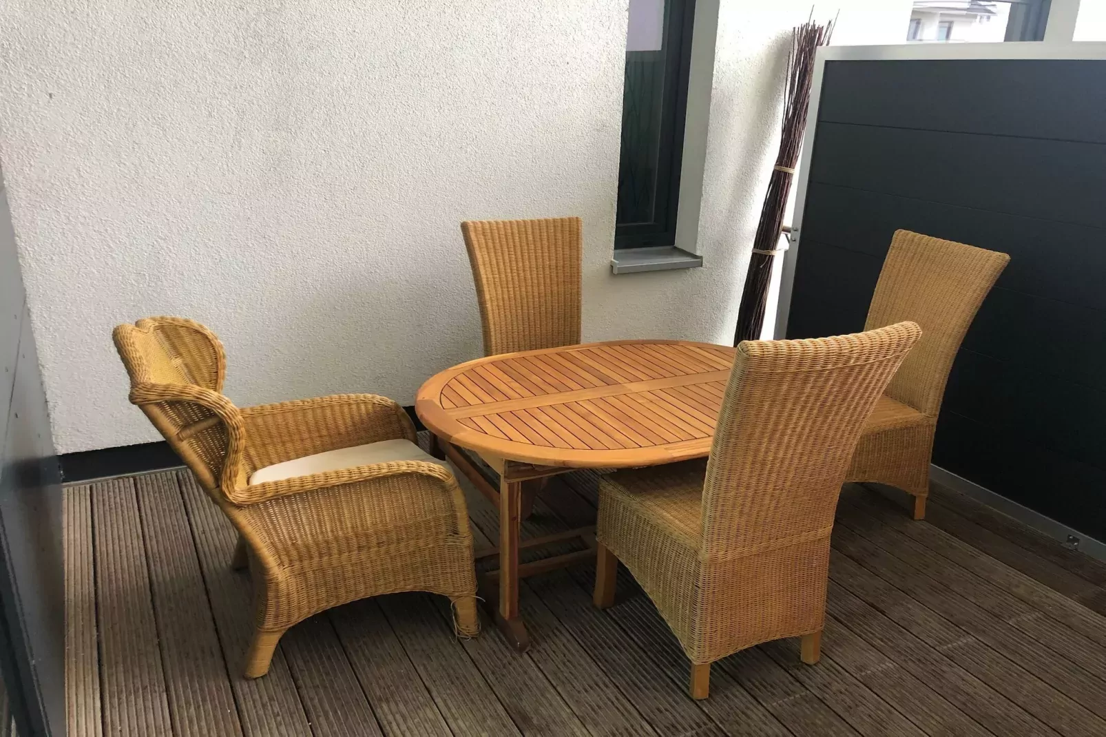 Appartementhaus Calmsailing Börgerende-Appartement 23 Meerblick 2 OG-Terrasbalkon