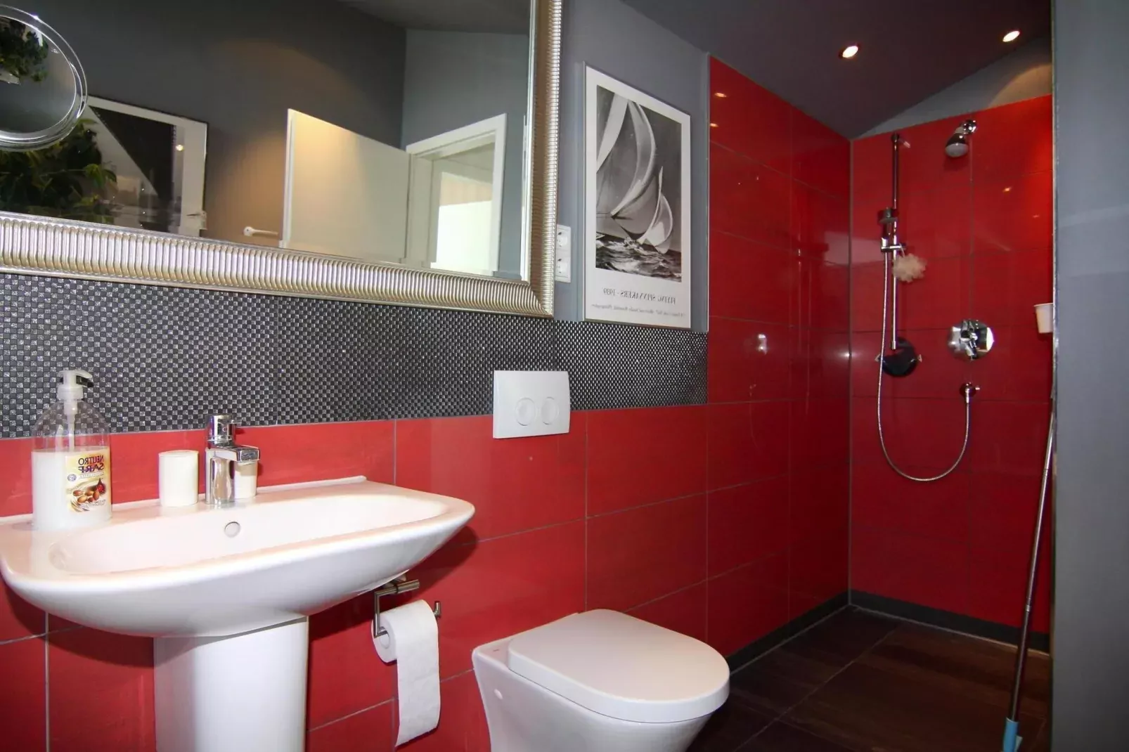 Appartementhaus Calmsailing Börgerende-Appartement 23 Meerblick 2 OG-Badkamer