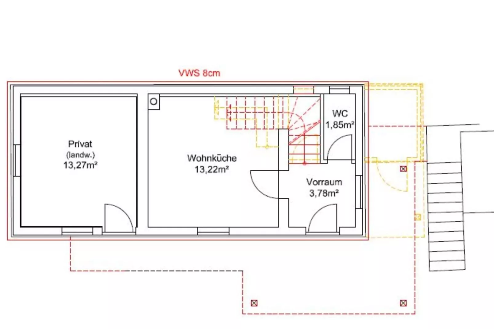Ferienhaus Hirschbichlalm 6 Personen-Plattegrond