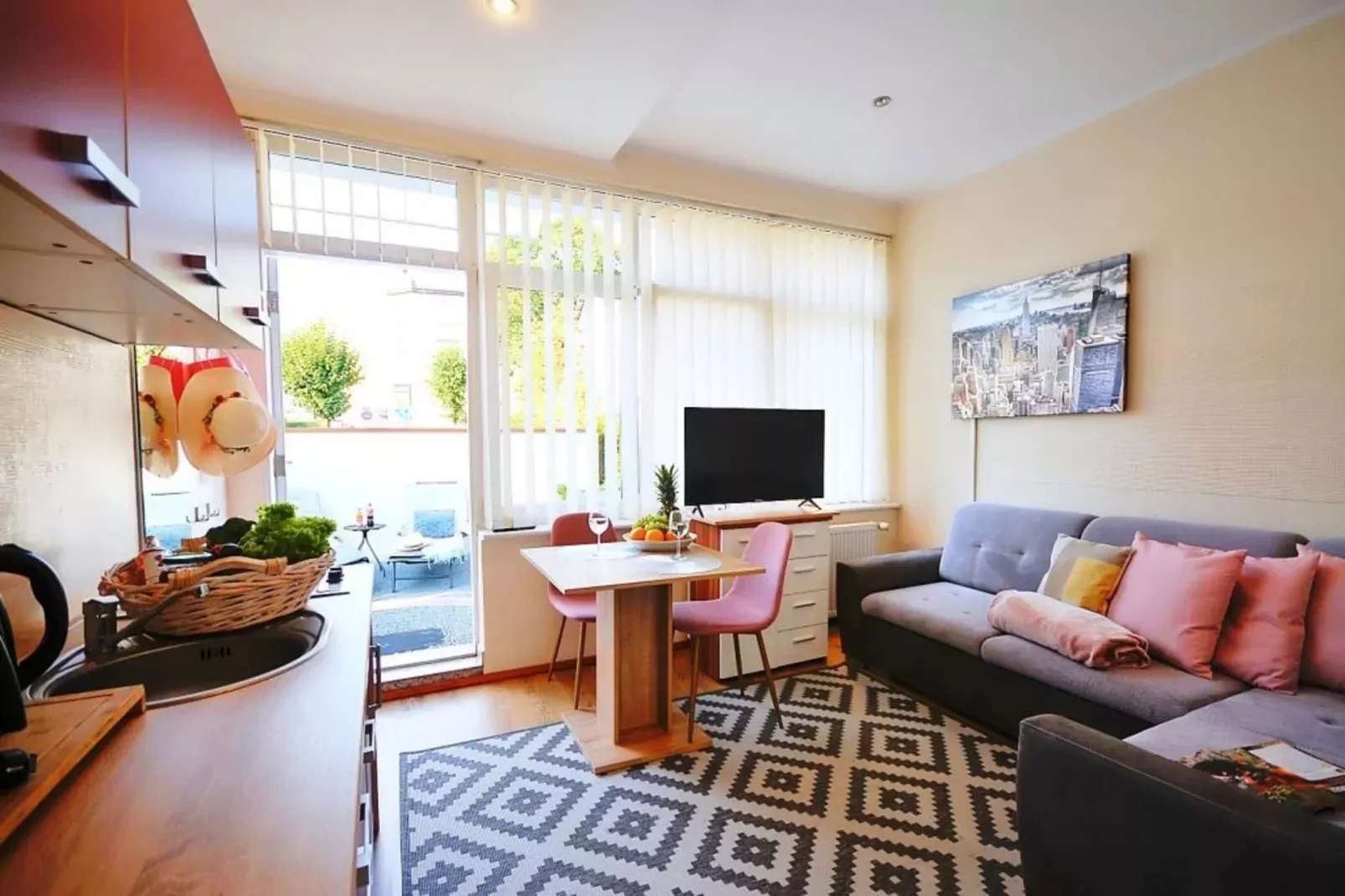 Apartament nr 3 35 qm parter Ustronie Morskie-Woonkamer