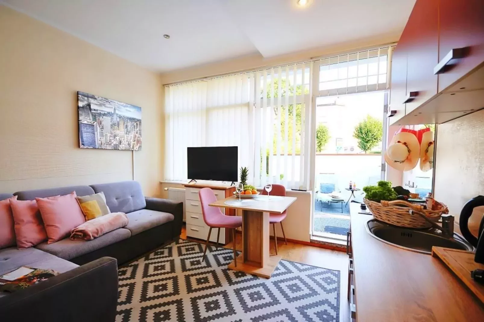 Apartament nr 3 35 qm parter Ustronie Morskie-Woonkamer