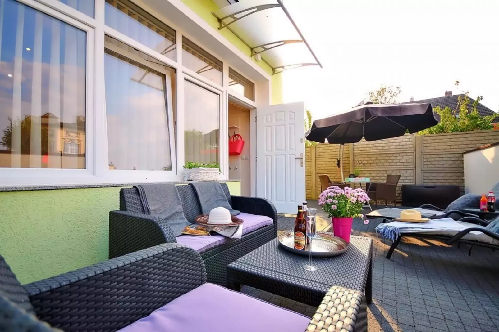Apartament nr 3 35 qm parter Ustronie Morskie-Terrasbalkon