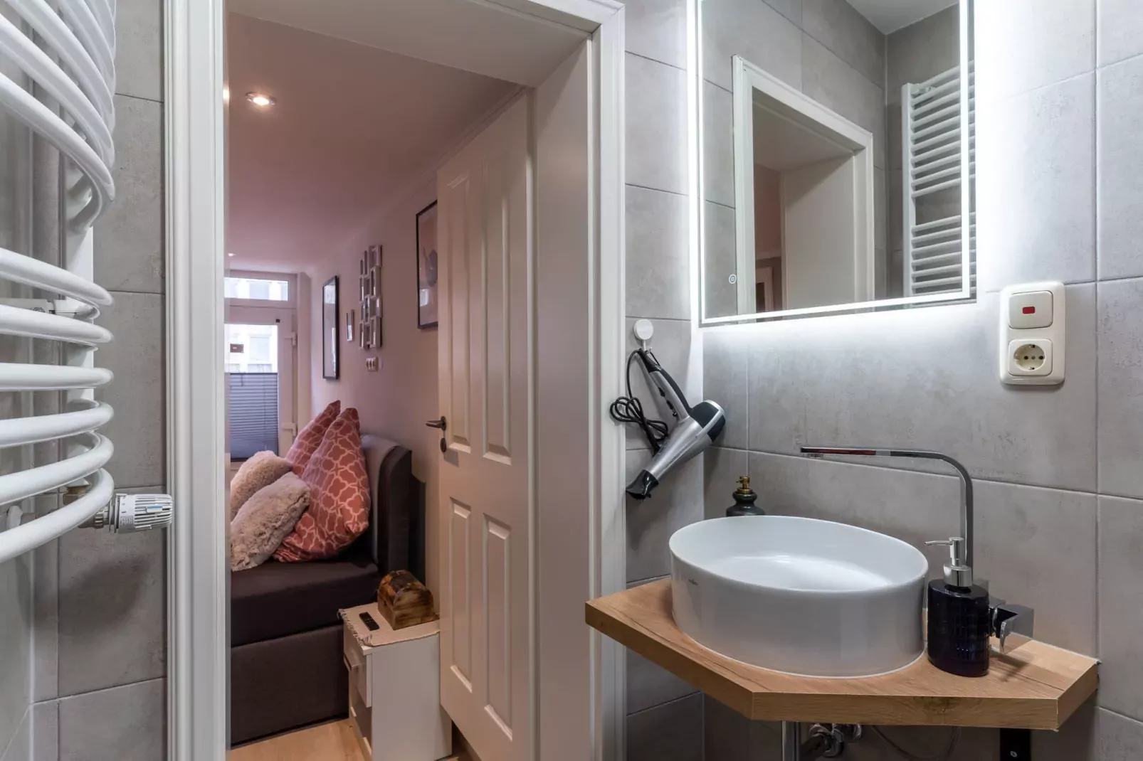 Ferienwohnung Am Schloßpark-Badkamer