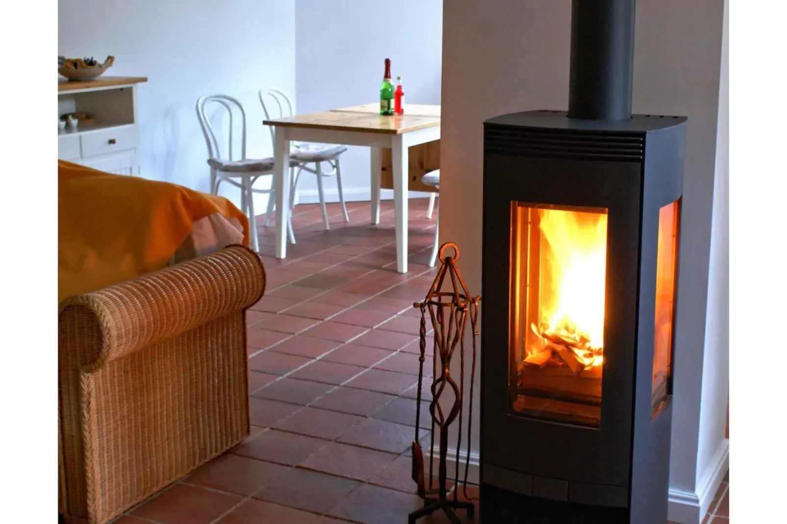 Romantisches Landhaus mit Kamin-Woonkamer