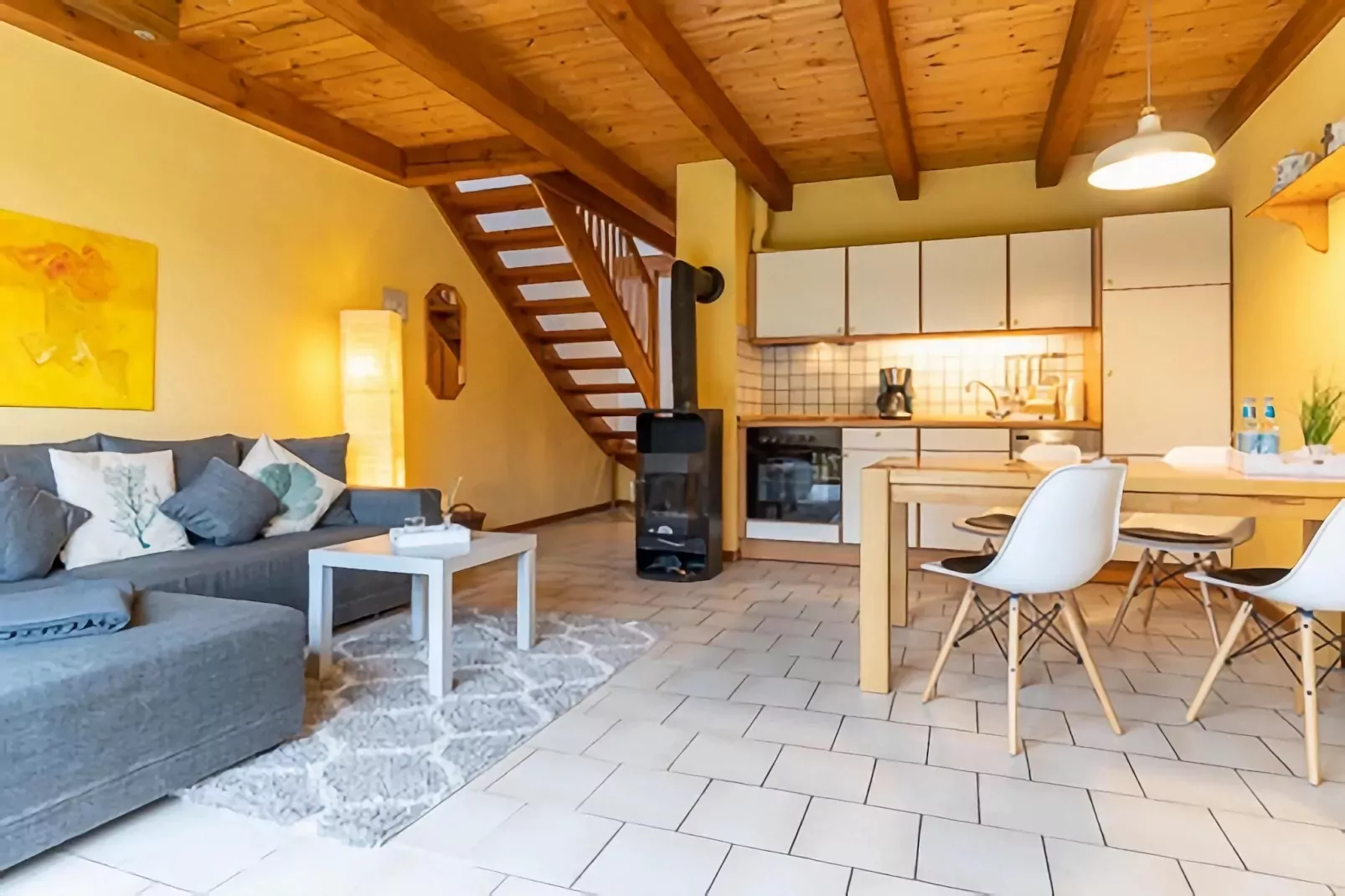 Ferienwohnung Hohe Düne Vollerwiek-Woonkamer