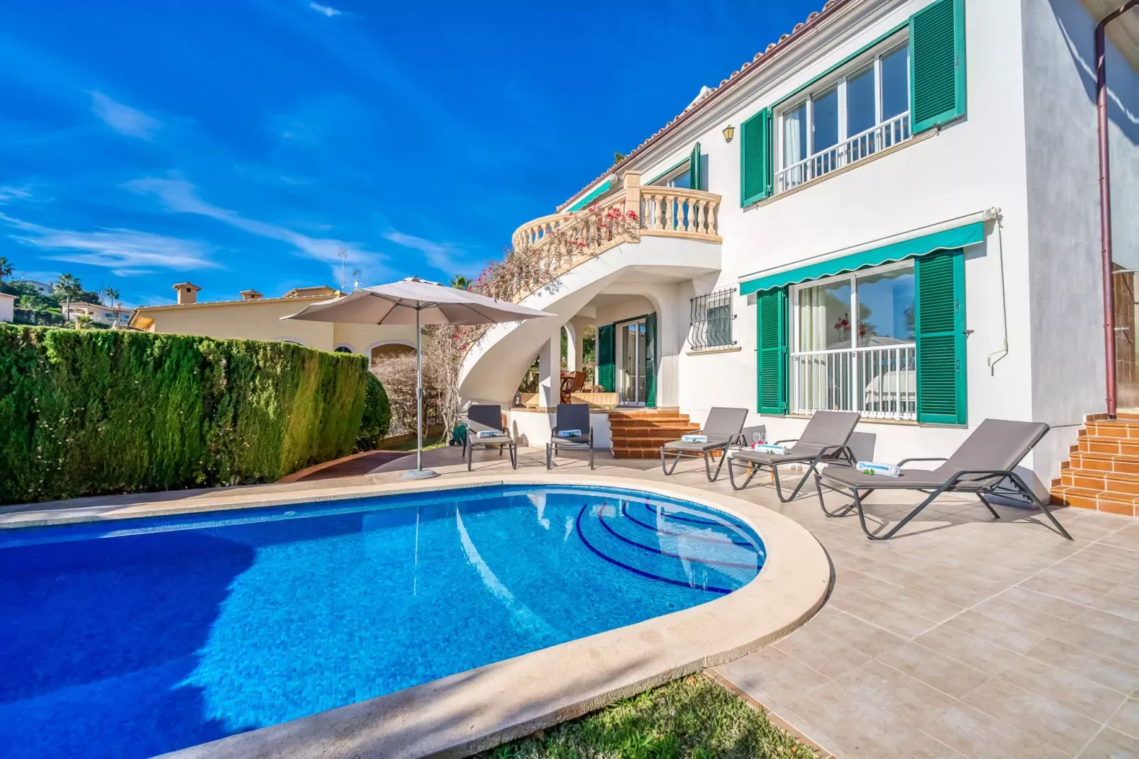 Casa Osborne-Gebieden zomer 1km