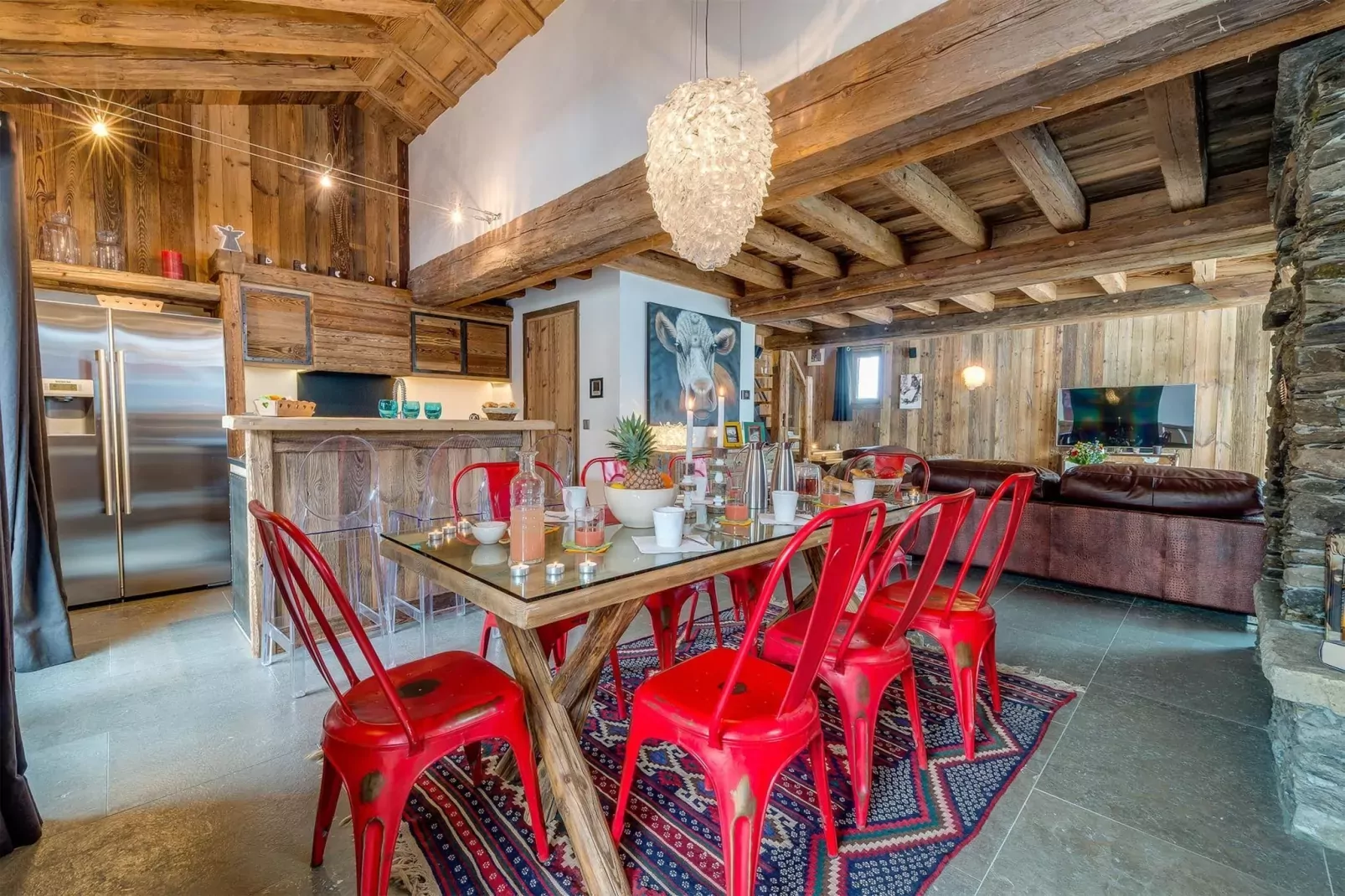 Chalet Denali-Eetkamer