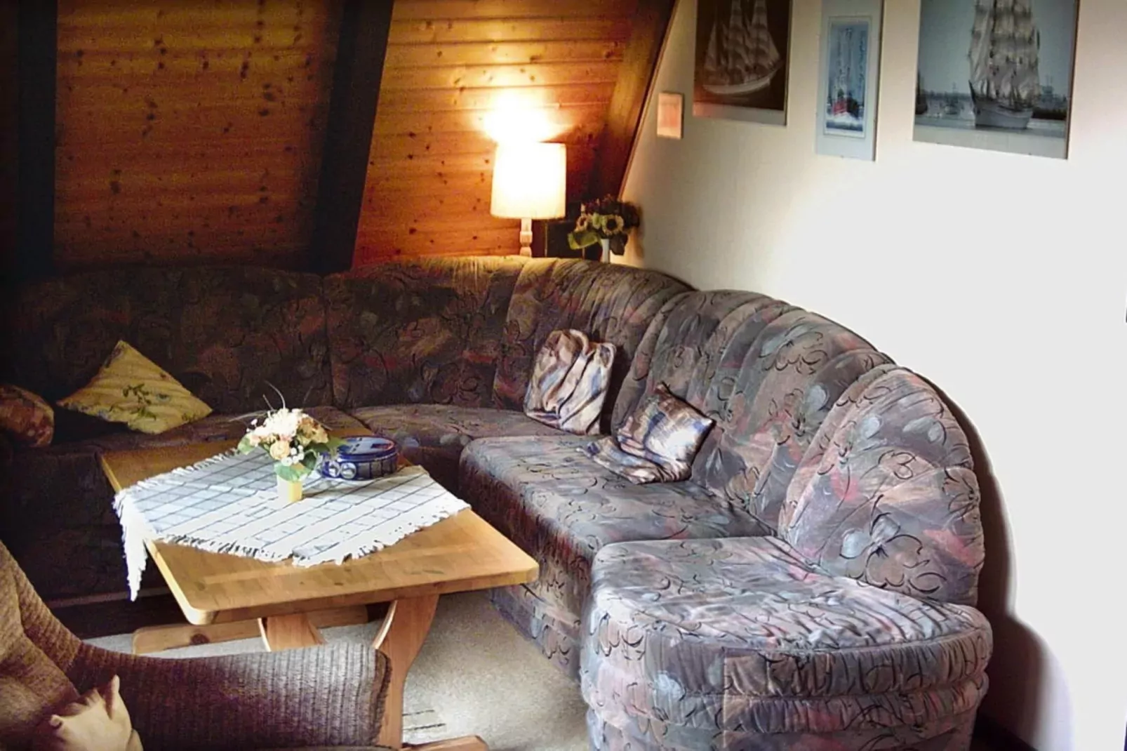 Ferienhaus Burhave-Woonkamer