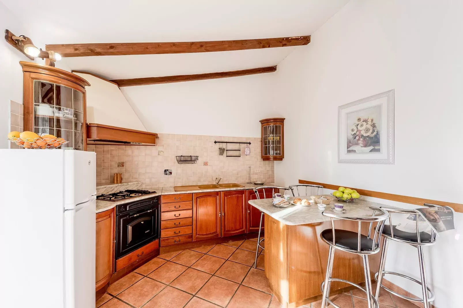 Agriturismo Le Mimose Imperia TWO-ROOM APARTMENT 4 PAX - B4-Keuken