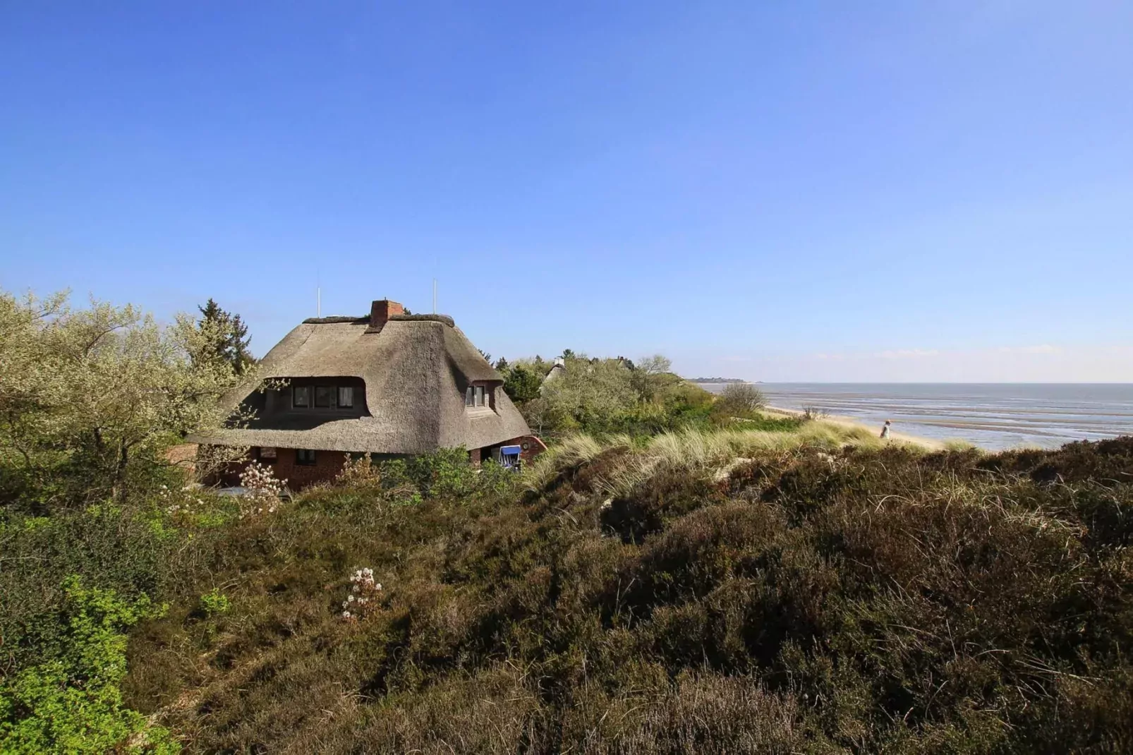 Ferienhaus am WATT List auf Sylt-Gebieden zomer 1km