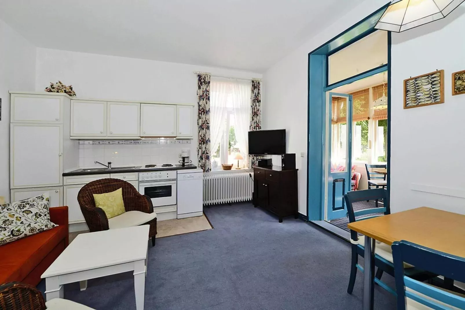 Apartment Wyk auf Föhr2-Raum-App Nr 4 Harmens-Woonkamer
