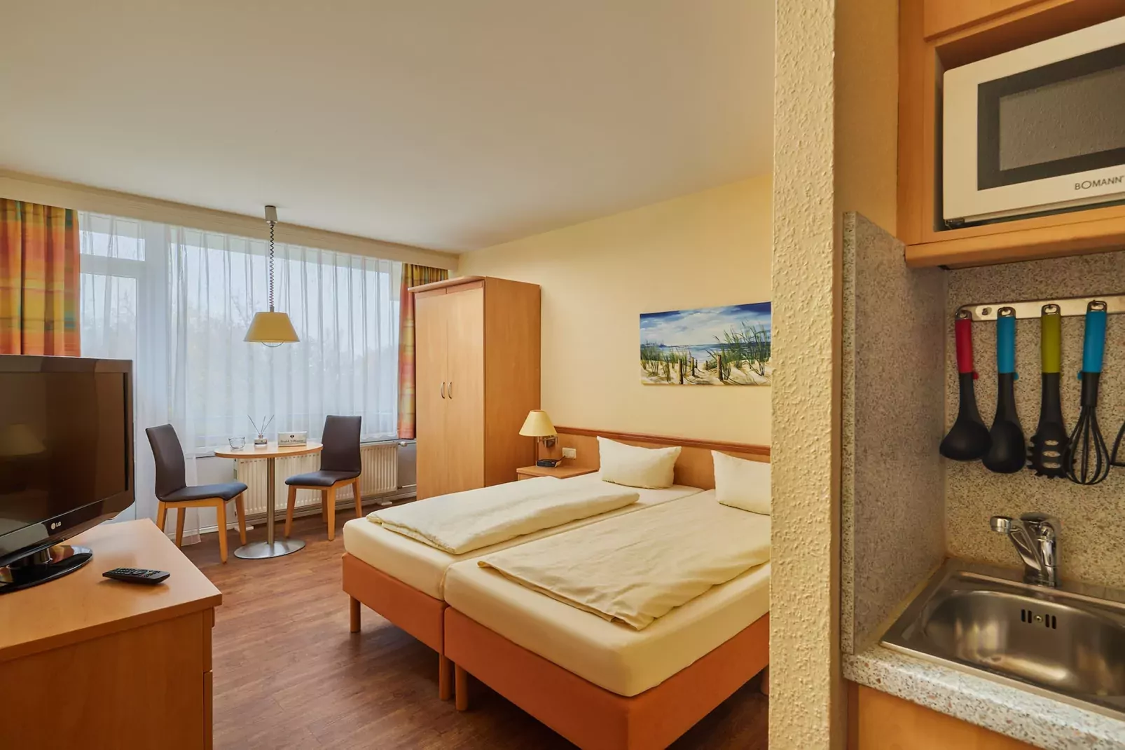 1-Zimmer-Apartment Seeseite "An der Düne" 25 qm-Woonkamer