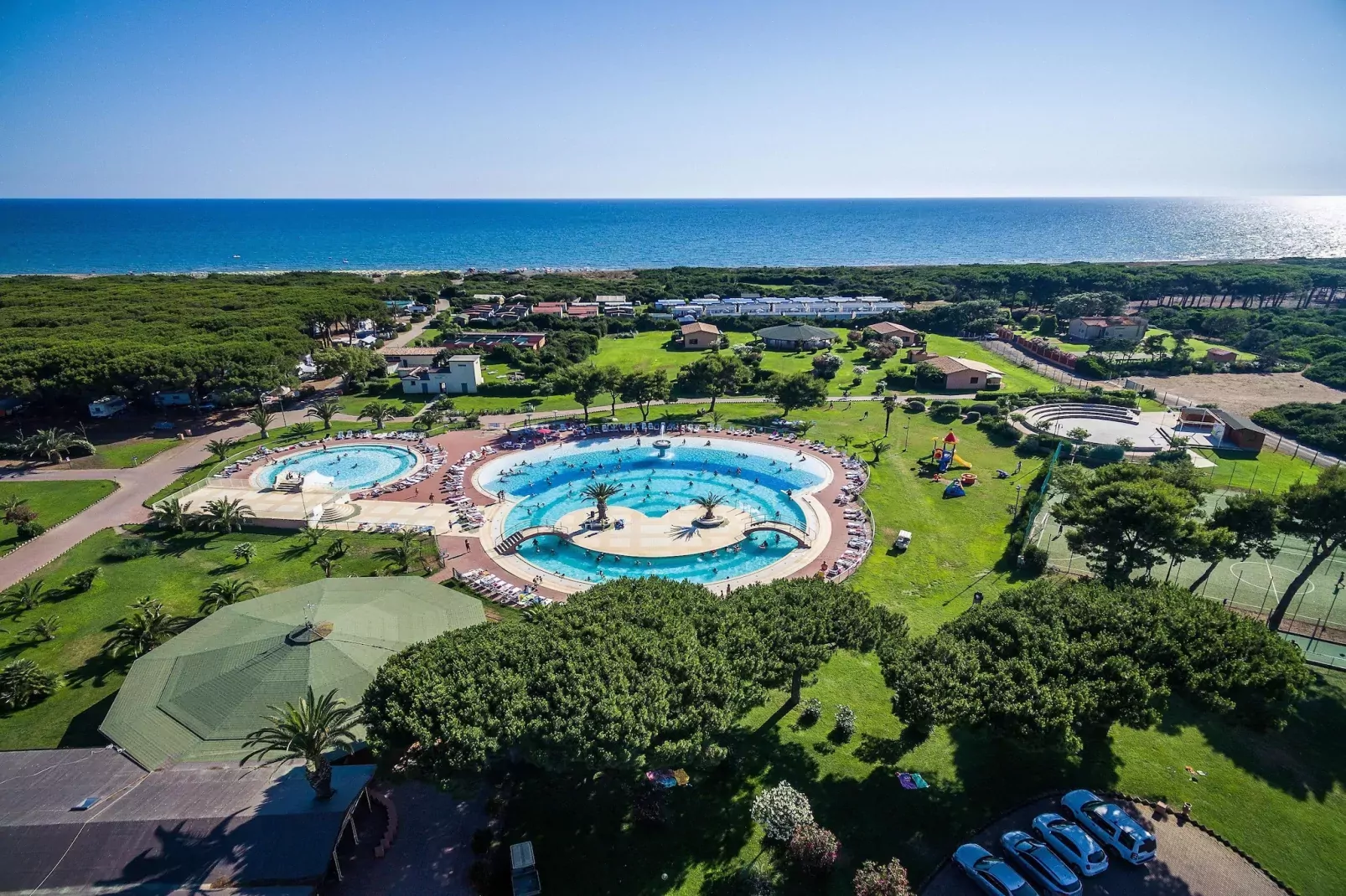 Gitavillage California 4-Zi-Lodge Premium Veranda 32 qm-Zwembad