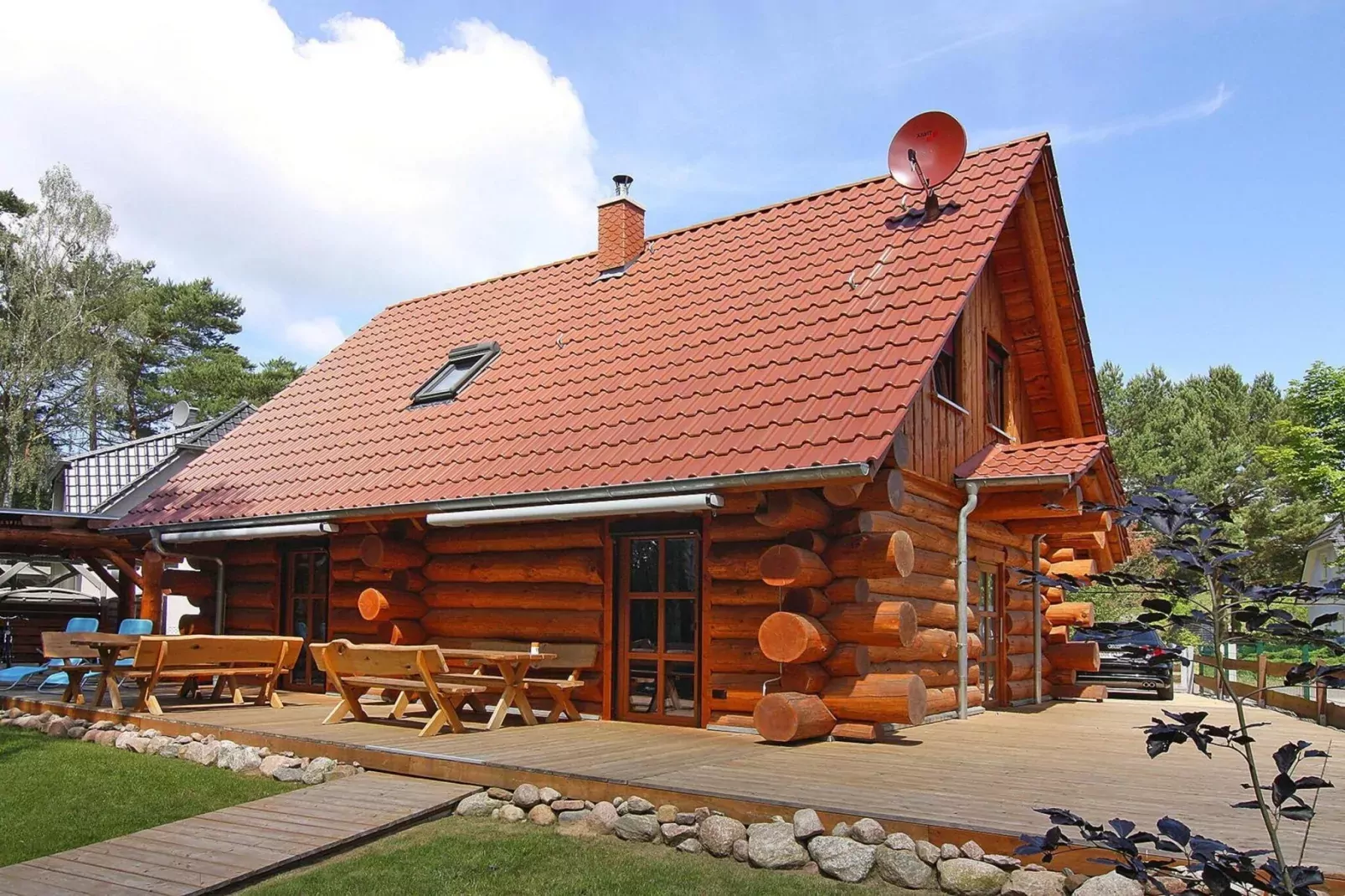 Blockhaus-Buitenkant zomer
