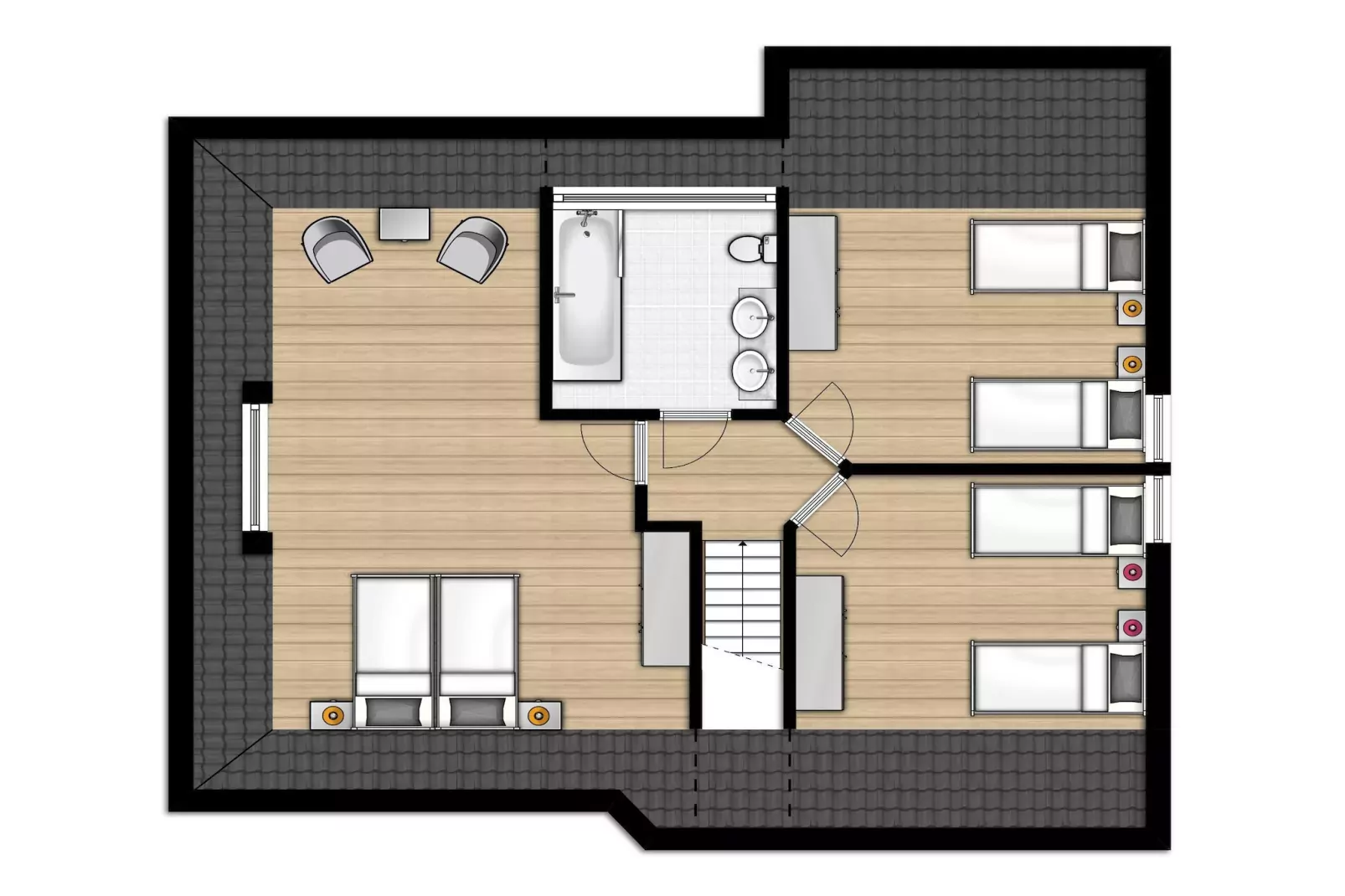 Buitenhof Domburg 1-Plattegrond