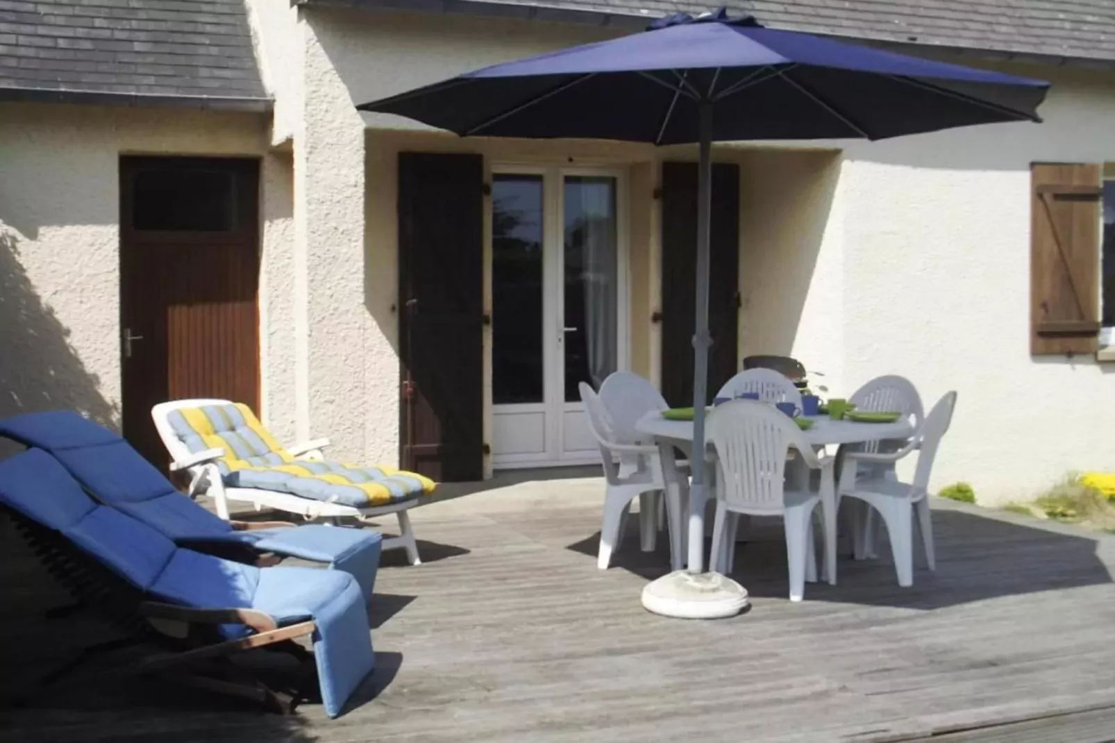 Holiday home Portbail-Terrasbalkon