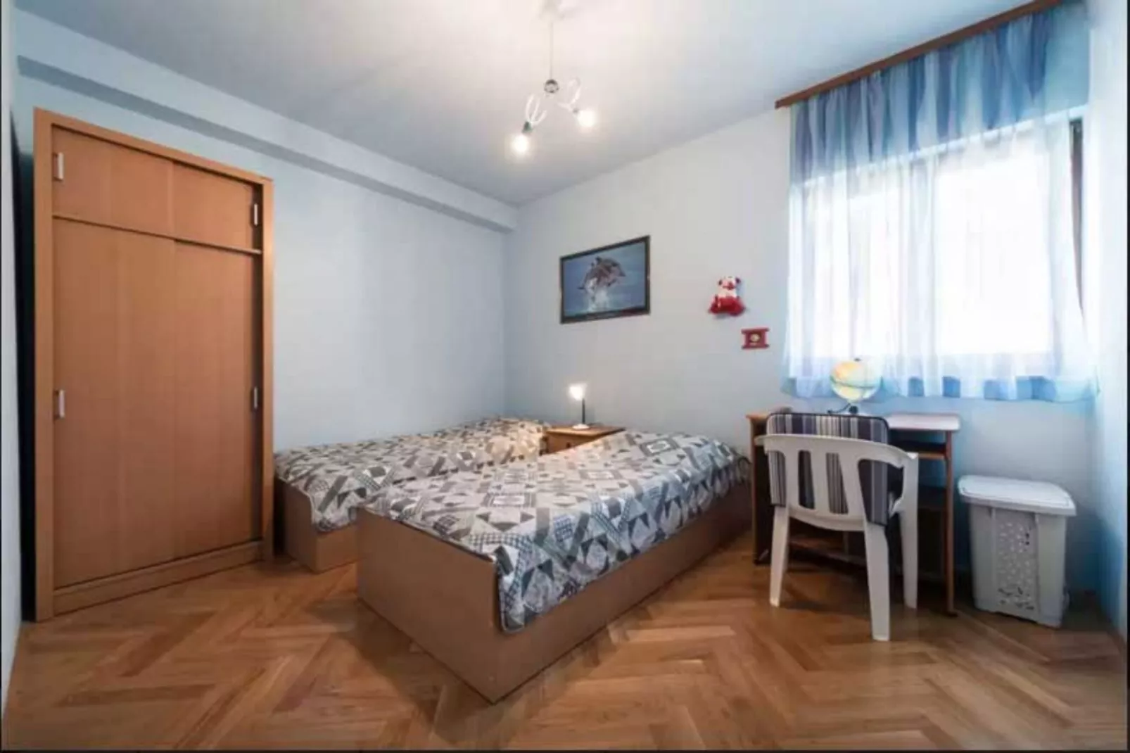 Villa Supetar Garden - Two Bedroom Apartment with Balcony-Slaapkamer