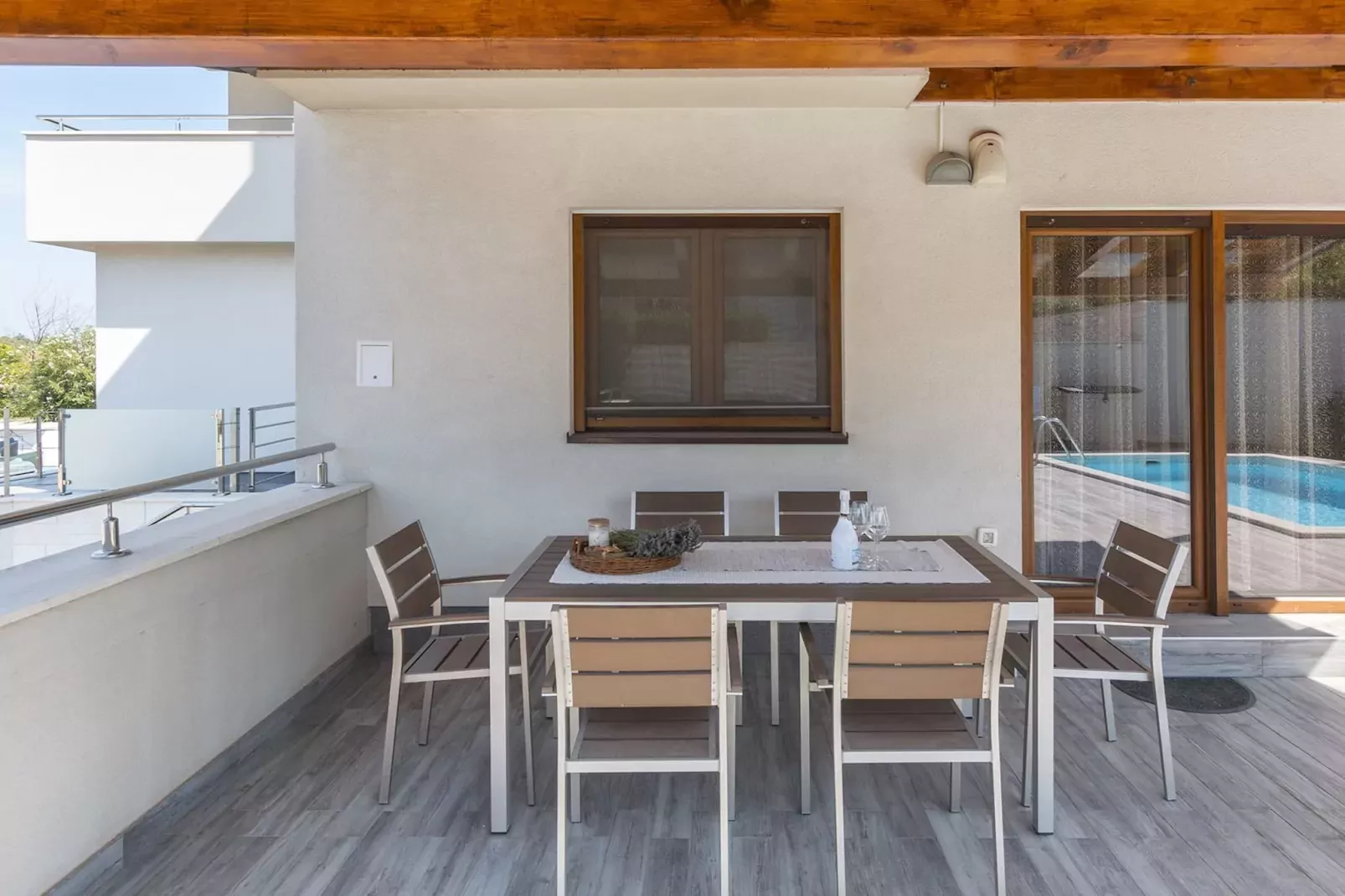 Apartment Volme - Private Pool and Sea View-Terras