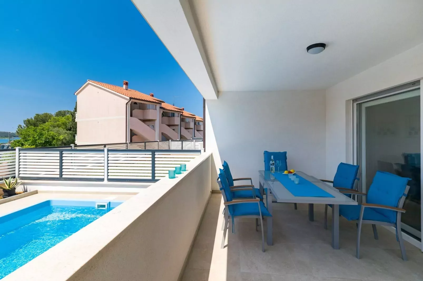 Pool Apartment Sax with Sea View (Private Pool)-Zwembad