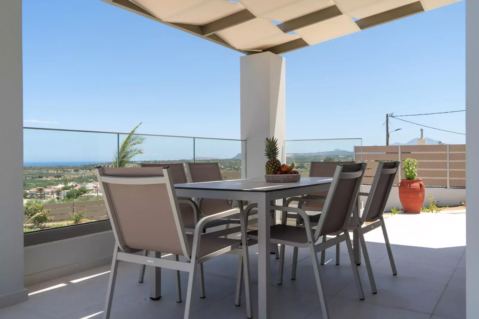 Athel Panoramic view Villas Stavros-Terrasbalkon