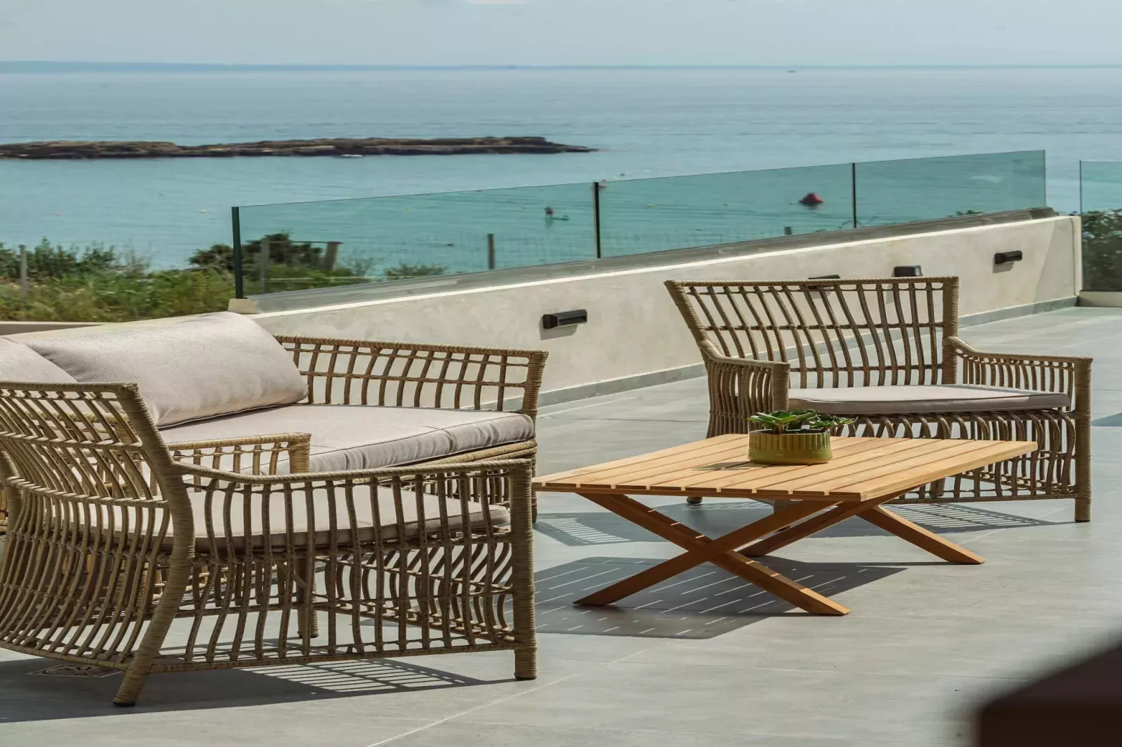 Luxury Villa Mon II Vassilikos-Terrasbalkon