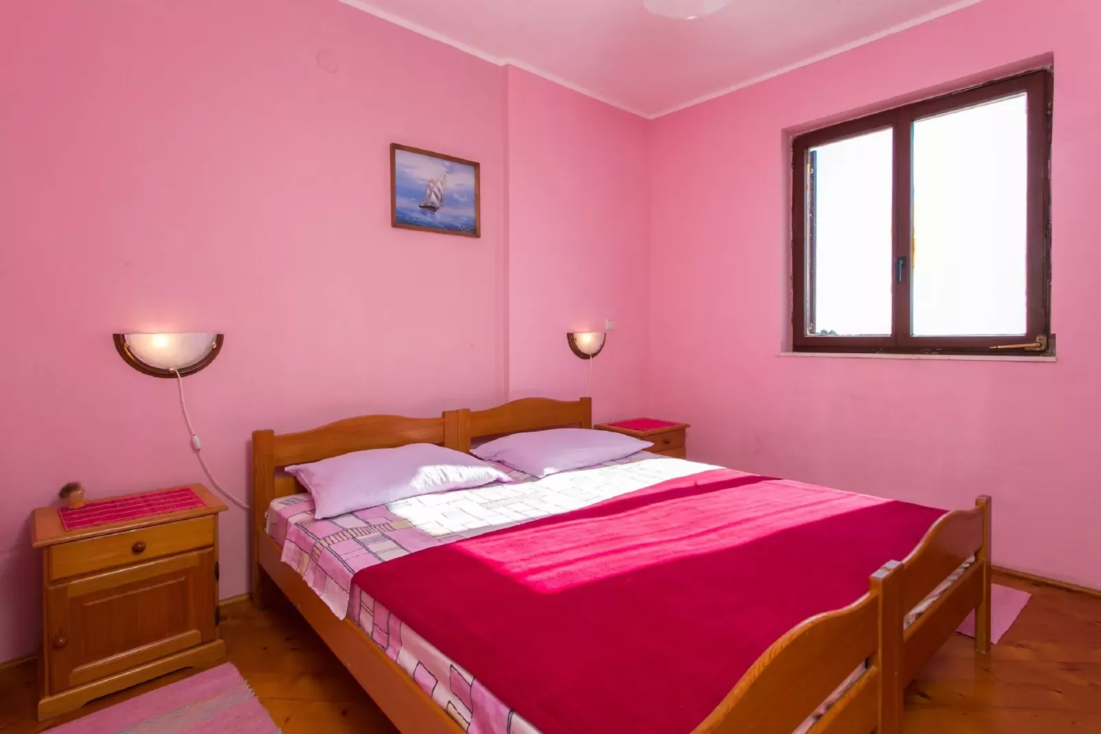 Apartments Neve - Two-Bedroom Apartment with Balcony and Sea View-Slaapkamer