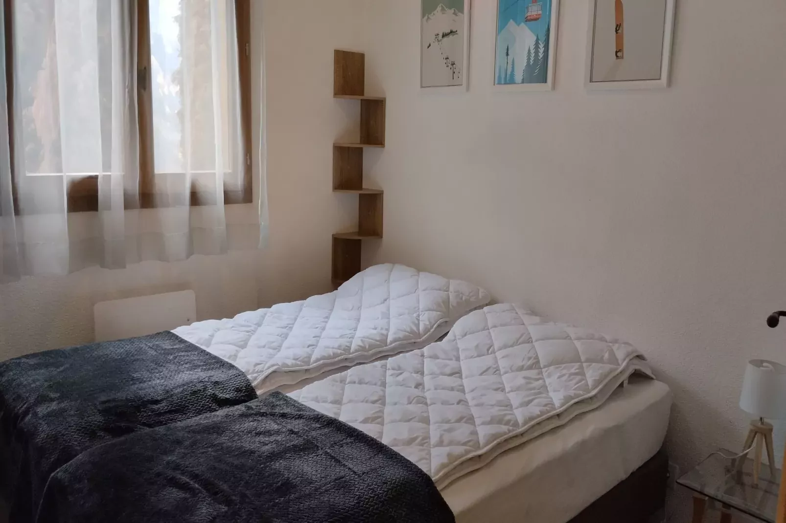 Hameau 1 002 - SPA & PISCINE appartement 6 pers-Slaapkamer
