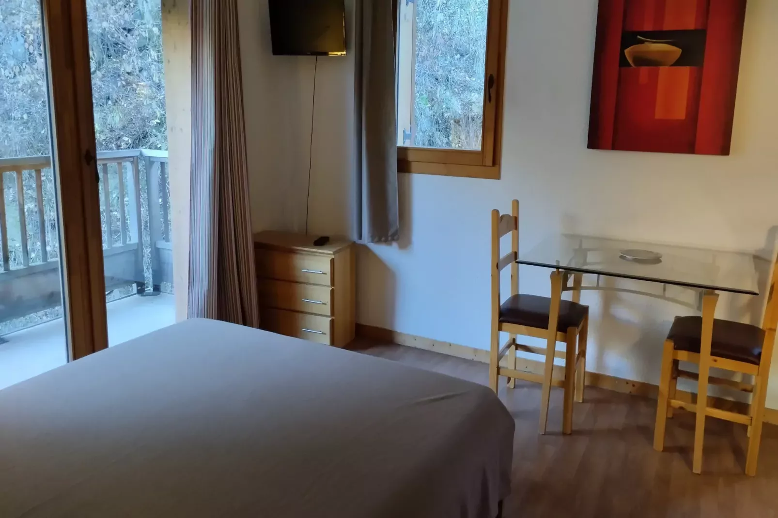 Hameau 5 201a - SPA & PISCINE studio 4 pers.-Woonkamer