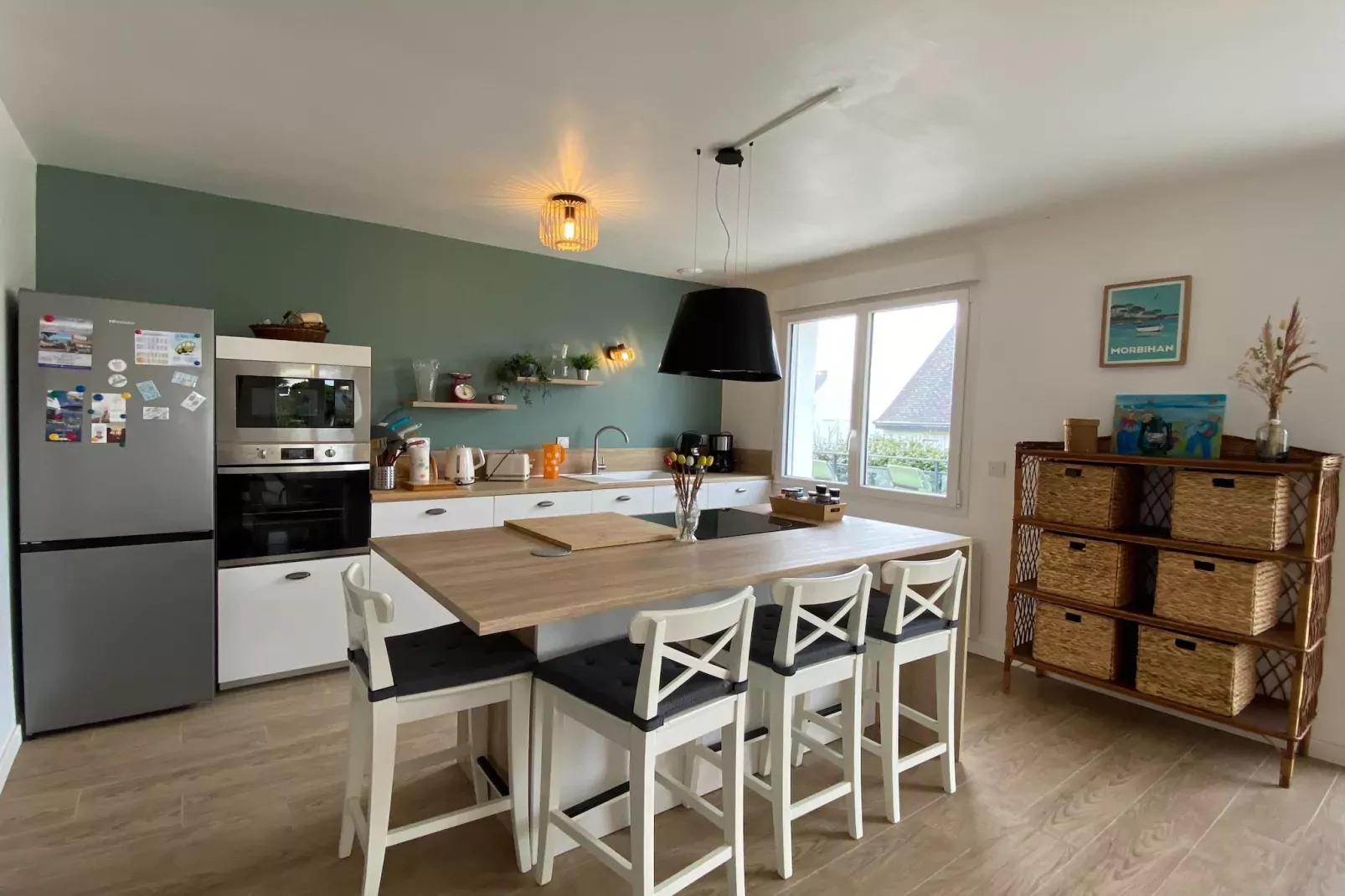 Mooi vakantiehuis met uitzicht op zee-Keuken