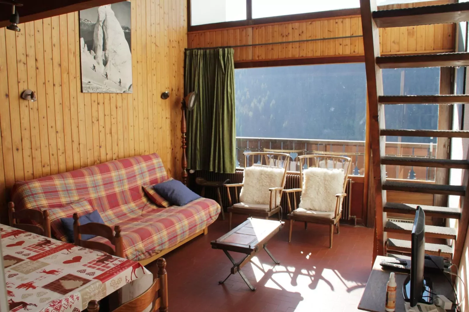 Castel des Neiges CSA7 CENTRE & VIEW  6 Pers.-Woonkamer