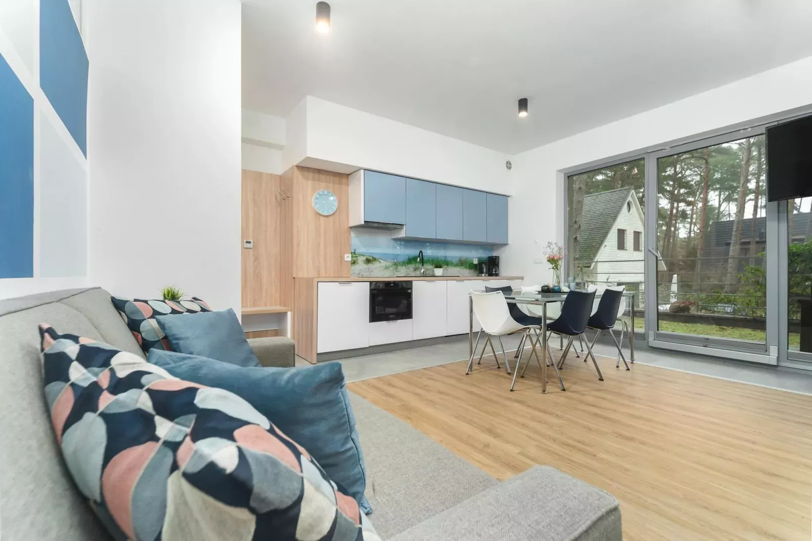 Apartament 2-pokojowy dla 6 osób Grunwaldzka 12c4 Pobierowo-Woonkamer