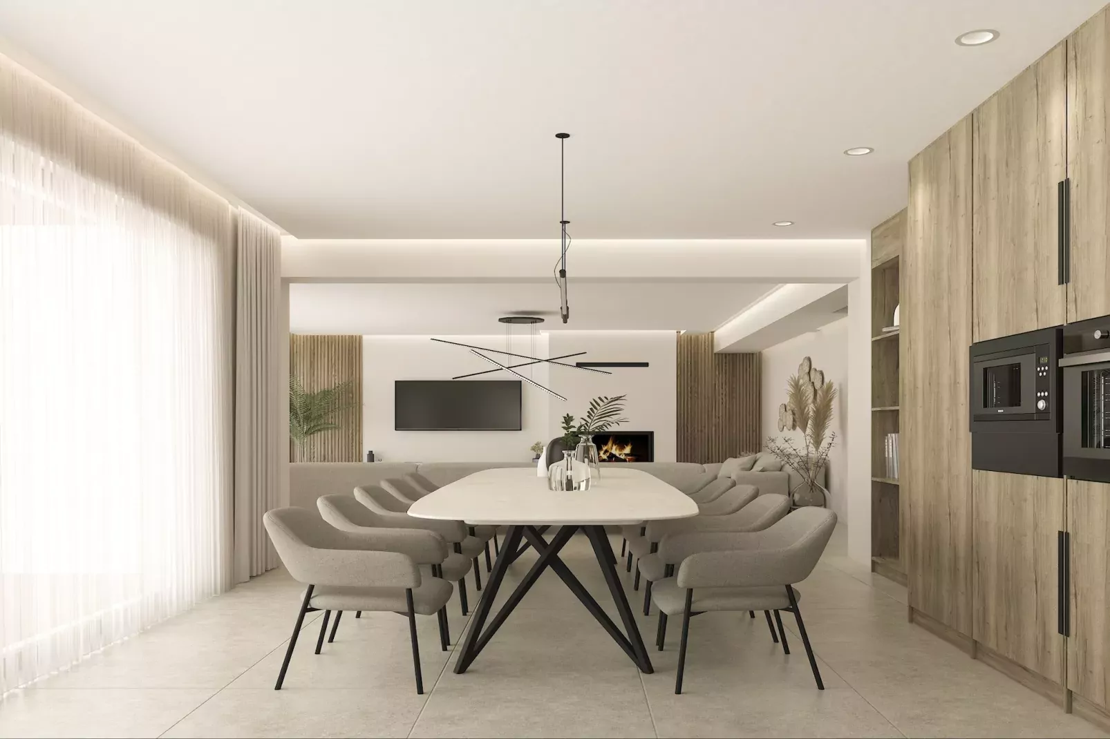 Ouranos Villa-Aether group villas-Eetkamer