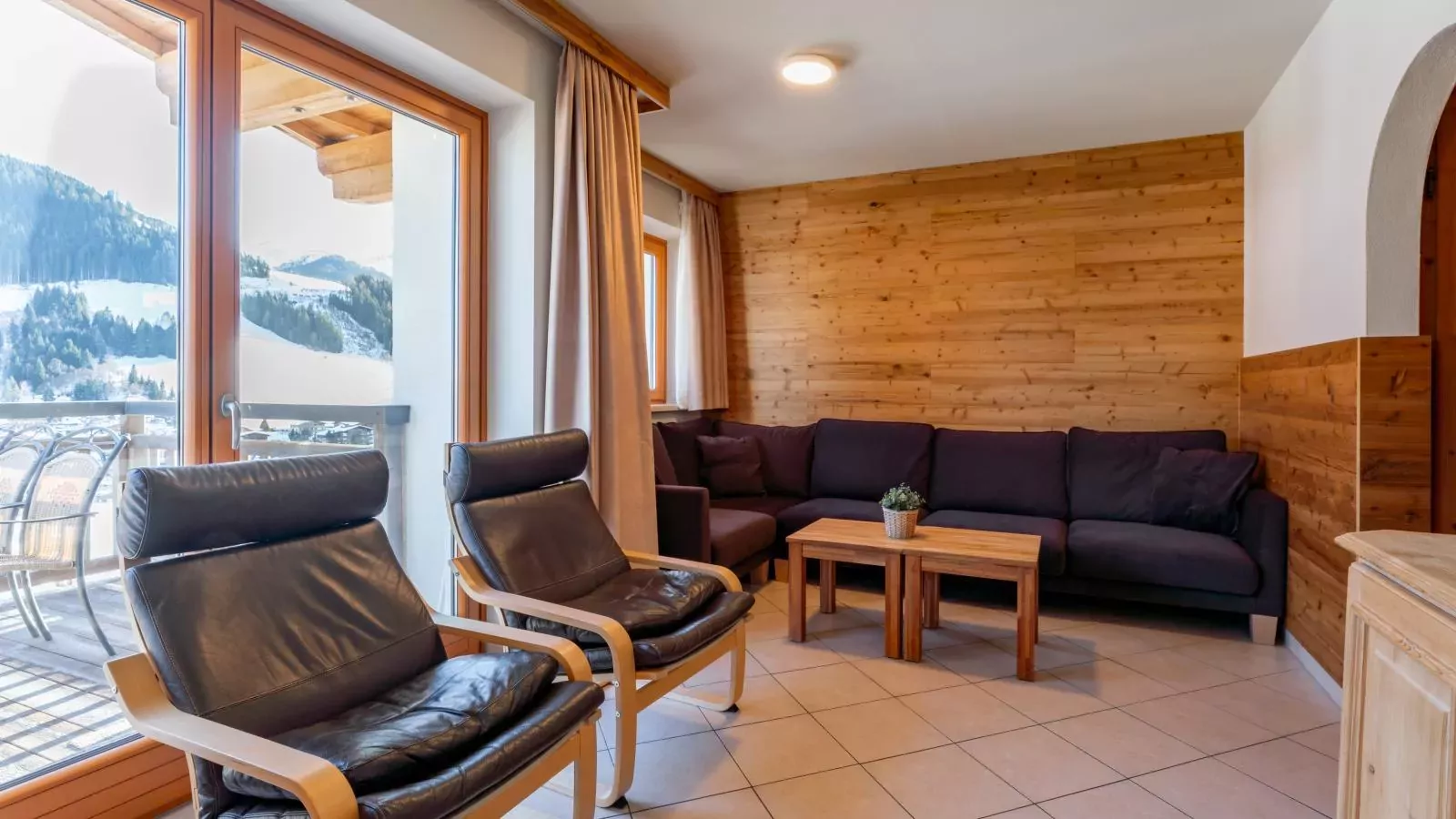 Panoramablick Ski in - Ski out-Woonkamer