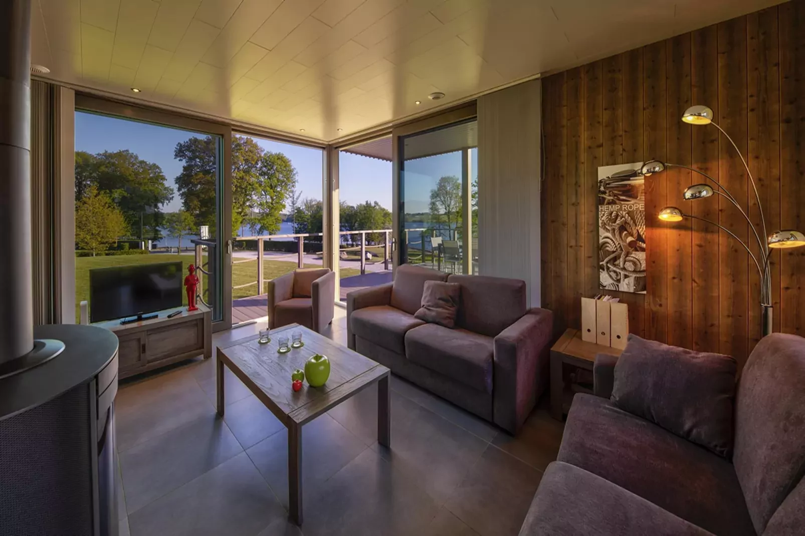 8 persons - 4 rooms 130m² without sauna-Woonkamer