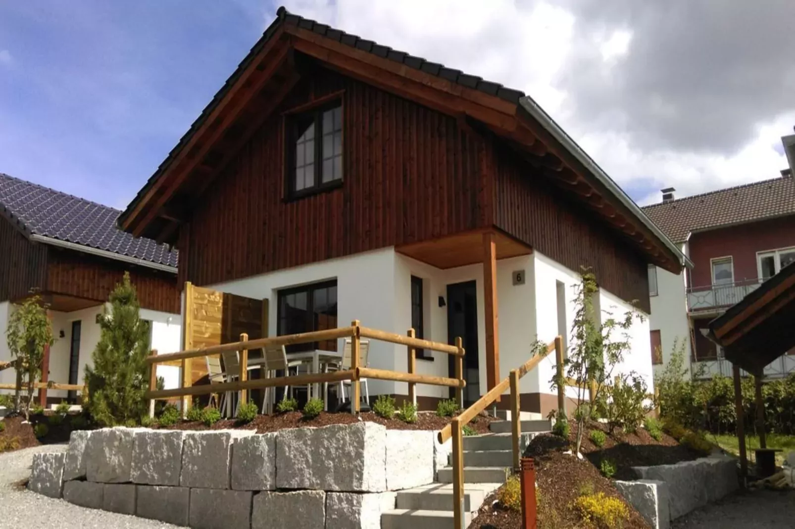 Premiumchalet bis 2 Pers-Buitenkant zomer