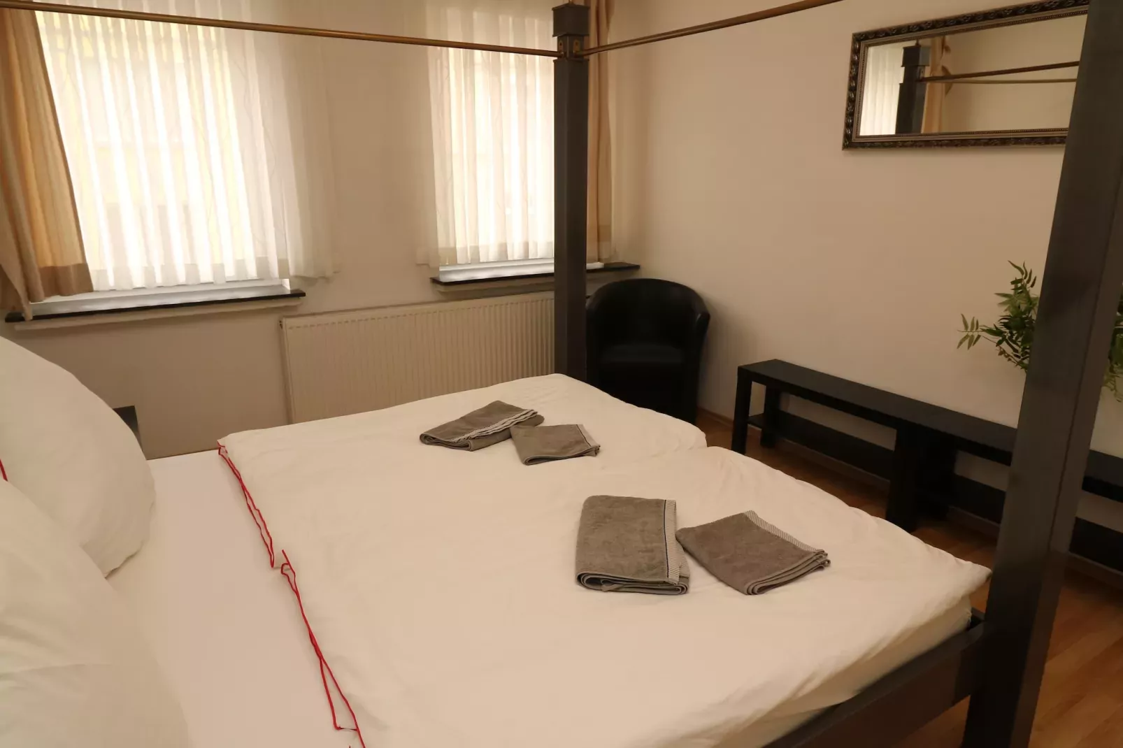 Zentrales Apartment in Messenähe-Slaapkamer